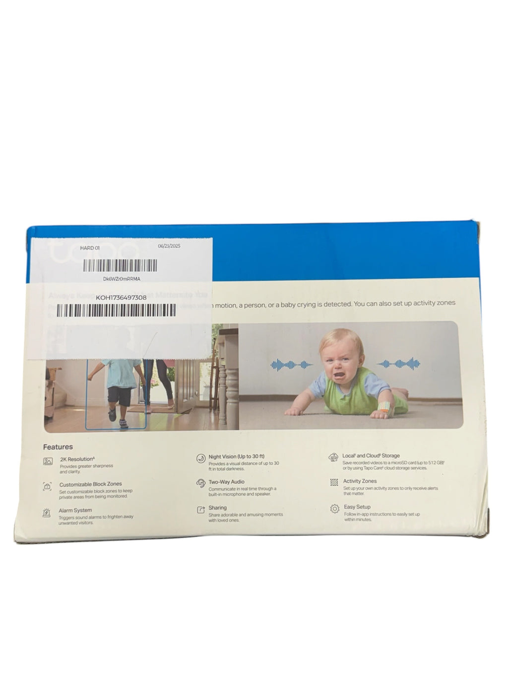 Tapo TP-Link Tapo 2K Security Camera for Baby Monitor, Dog