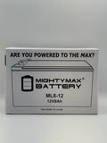 Mighty Max Battery ML8-12 - 12 Volt 8 AH, F1 Terminal