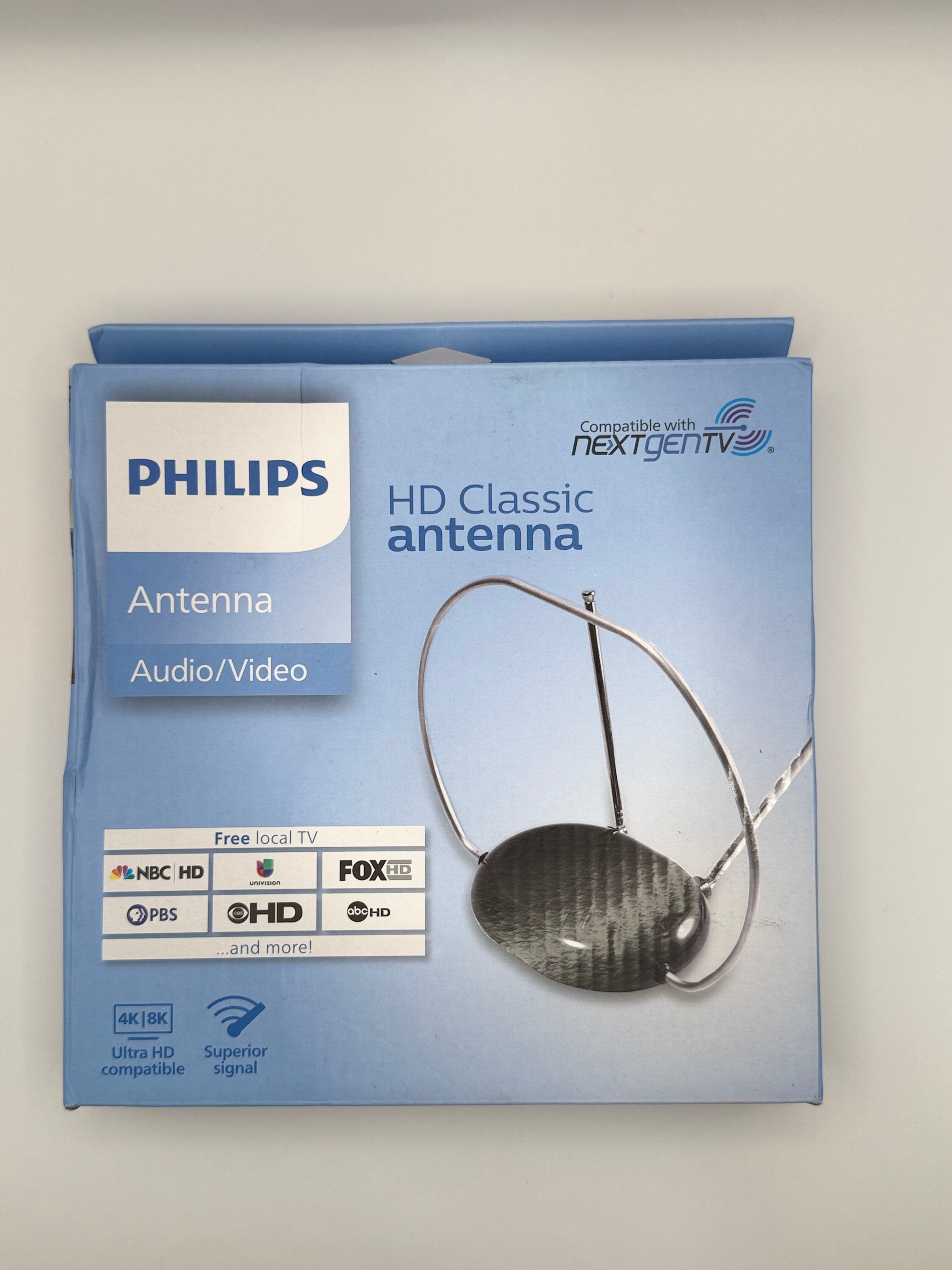 Philips Rabbit Ears Black Indoor TV Antenna, Dipoles