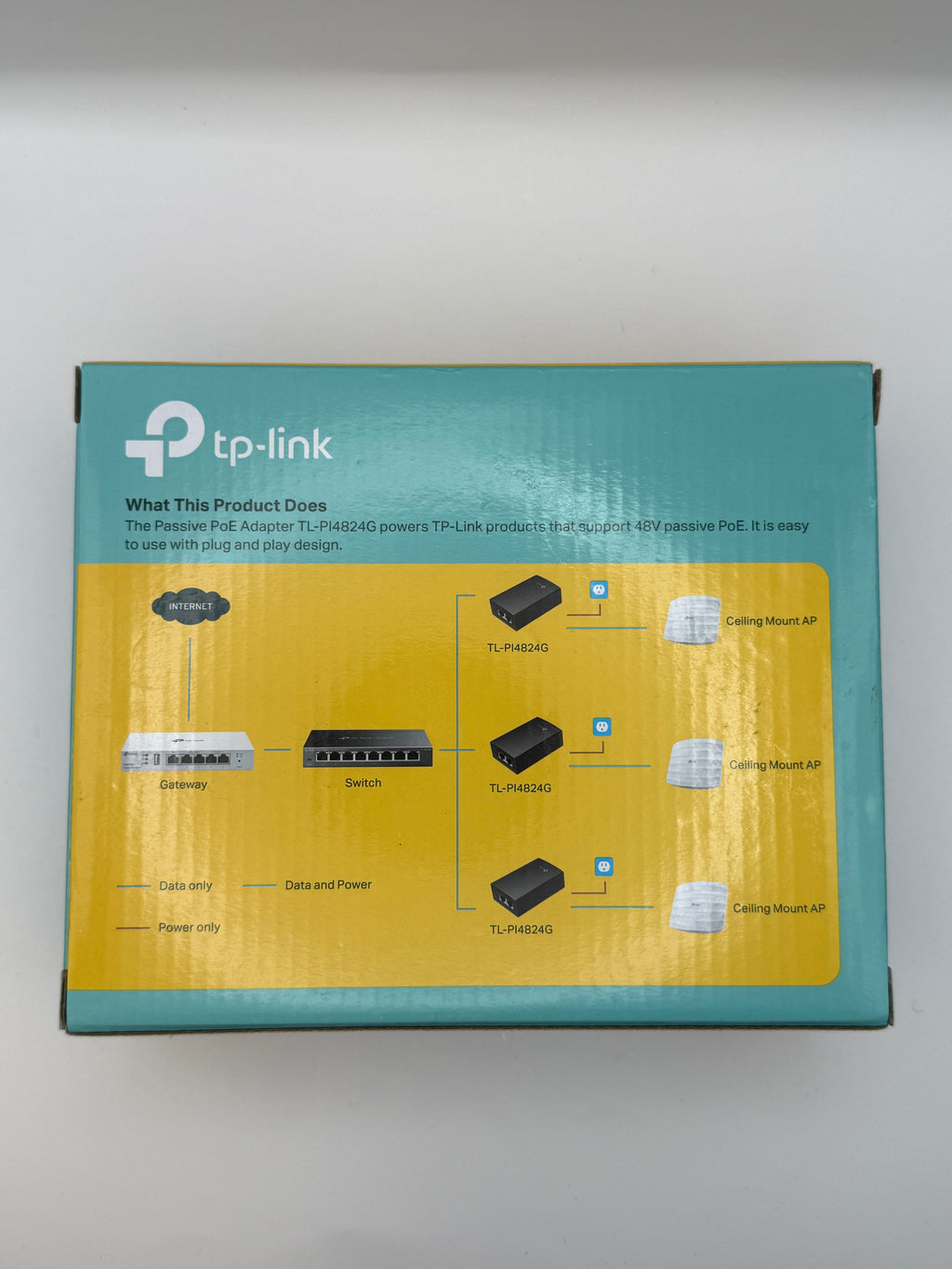 TP-Link TL-PI4824G 48V/24W DC Passive PoE Injector