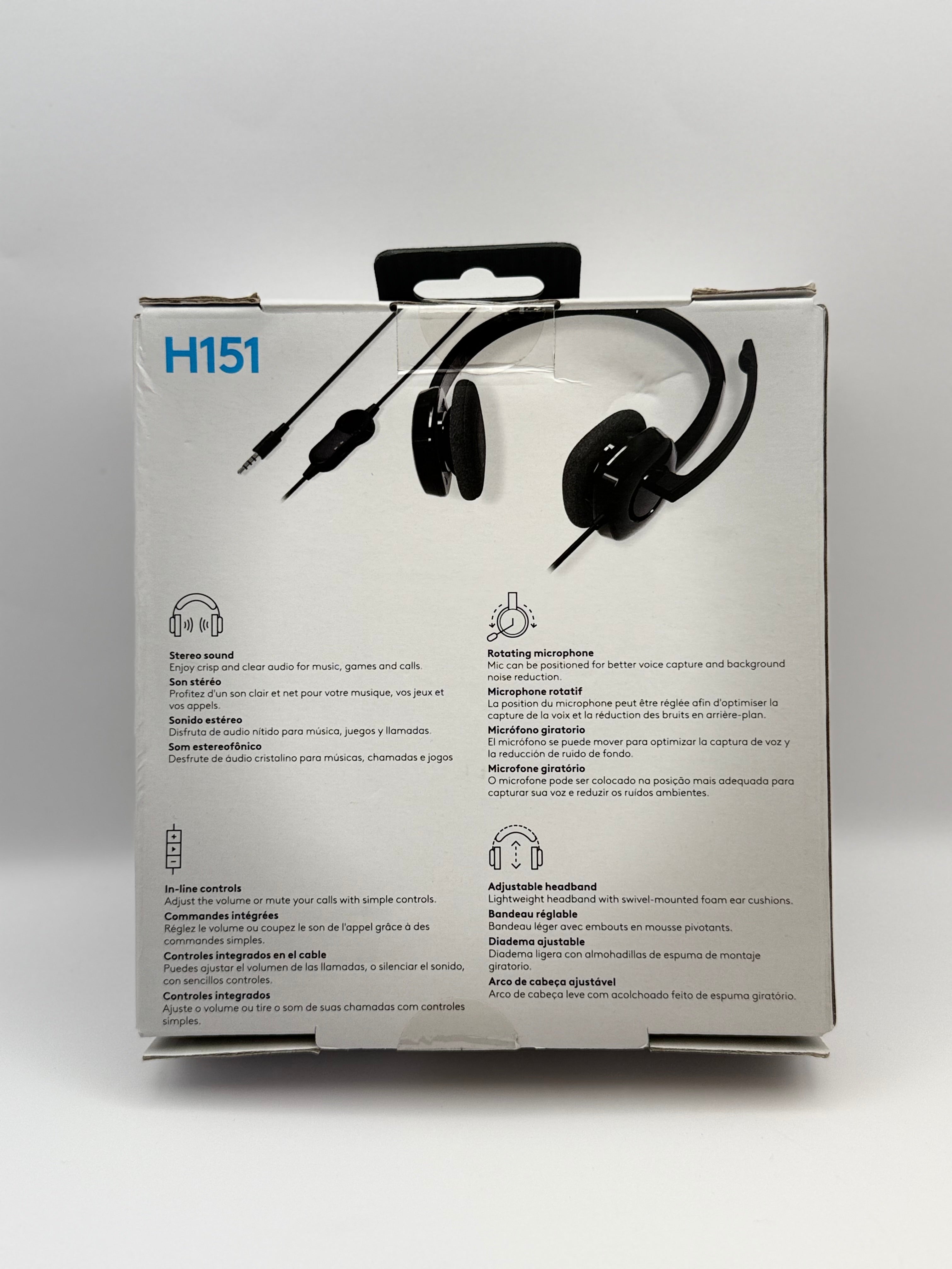 Logitech H151 Wired Headset, Analog Stereo Headphones