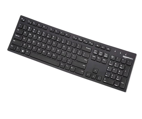 Amazon Basics Wired QWERTY Keyboard, Full-Sized, Black