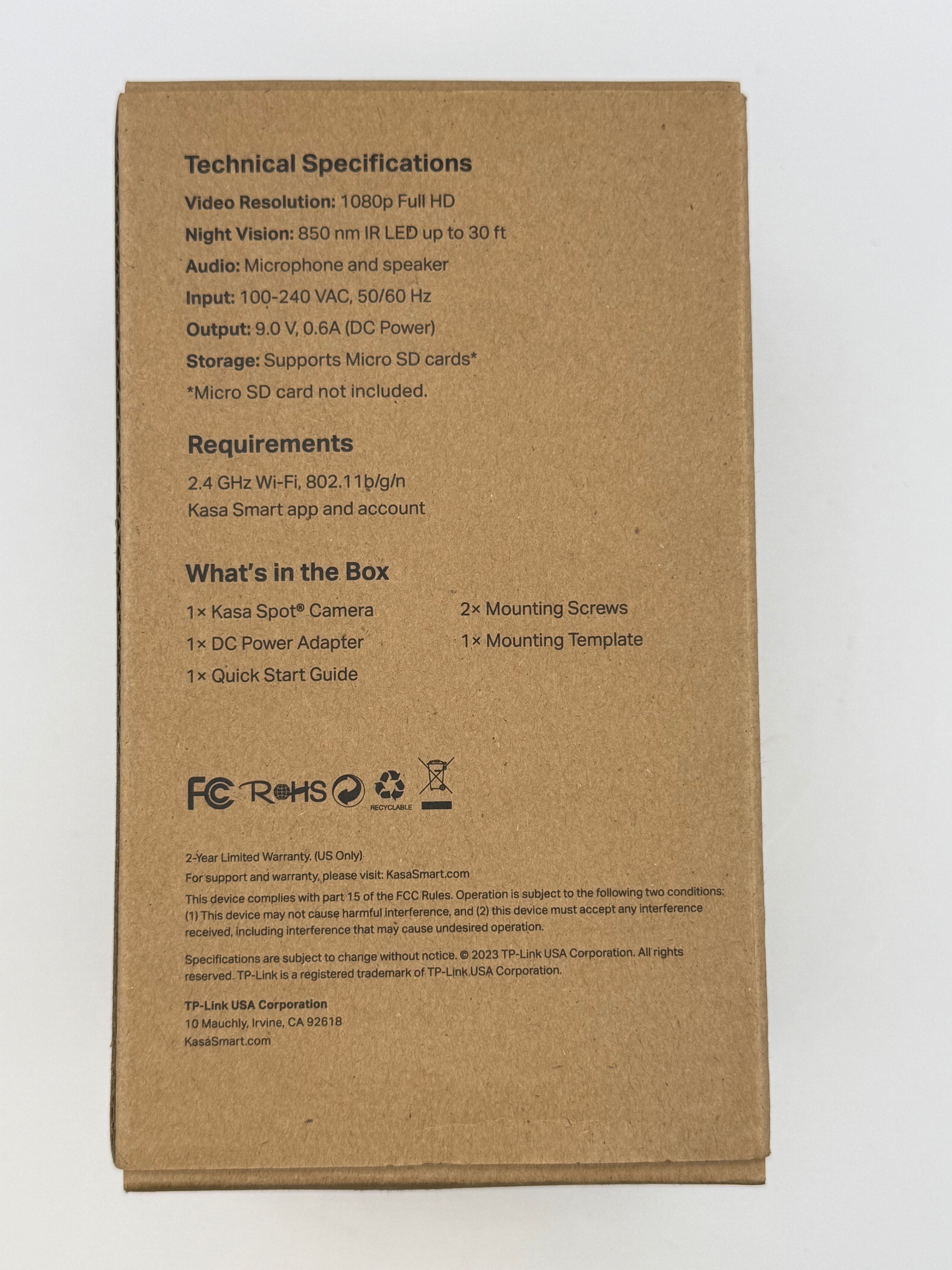 Kasa Smart Kasa 2K QHD Security Camera Pan/Tilt, Starlight