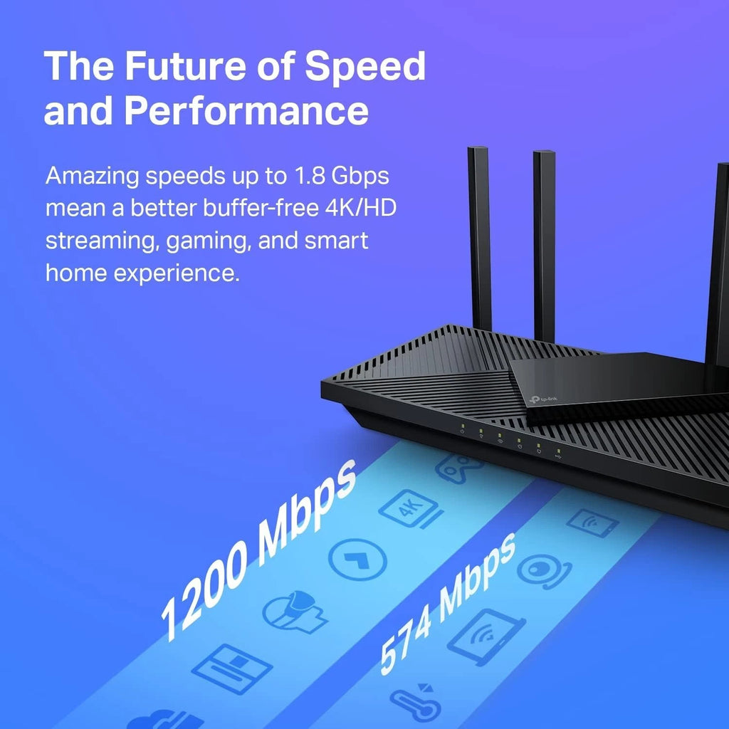 TP-Link AX1800 WiFi 6 Router V4 (Archer AX21) Dual Band