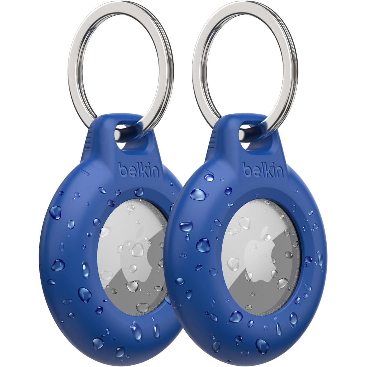 Belkin Waterproof Secure Holder with Key Ring for AirTag - Blue 2-Pack - product view 1