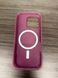 Pink glitter MagSafe-compatible phone case