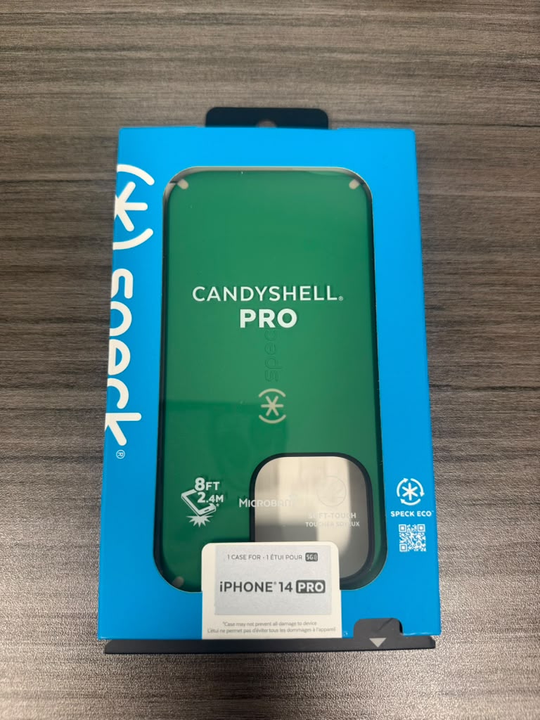 Speck CandyShell Pro green case for iPhone 14 Pro package