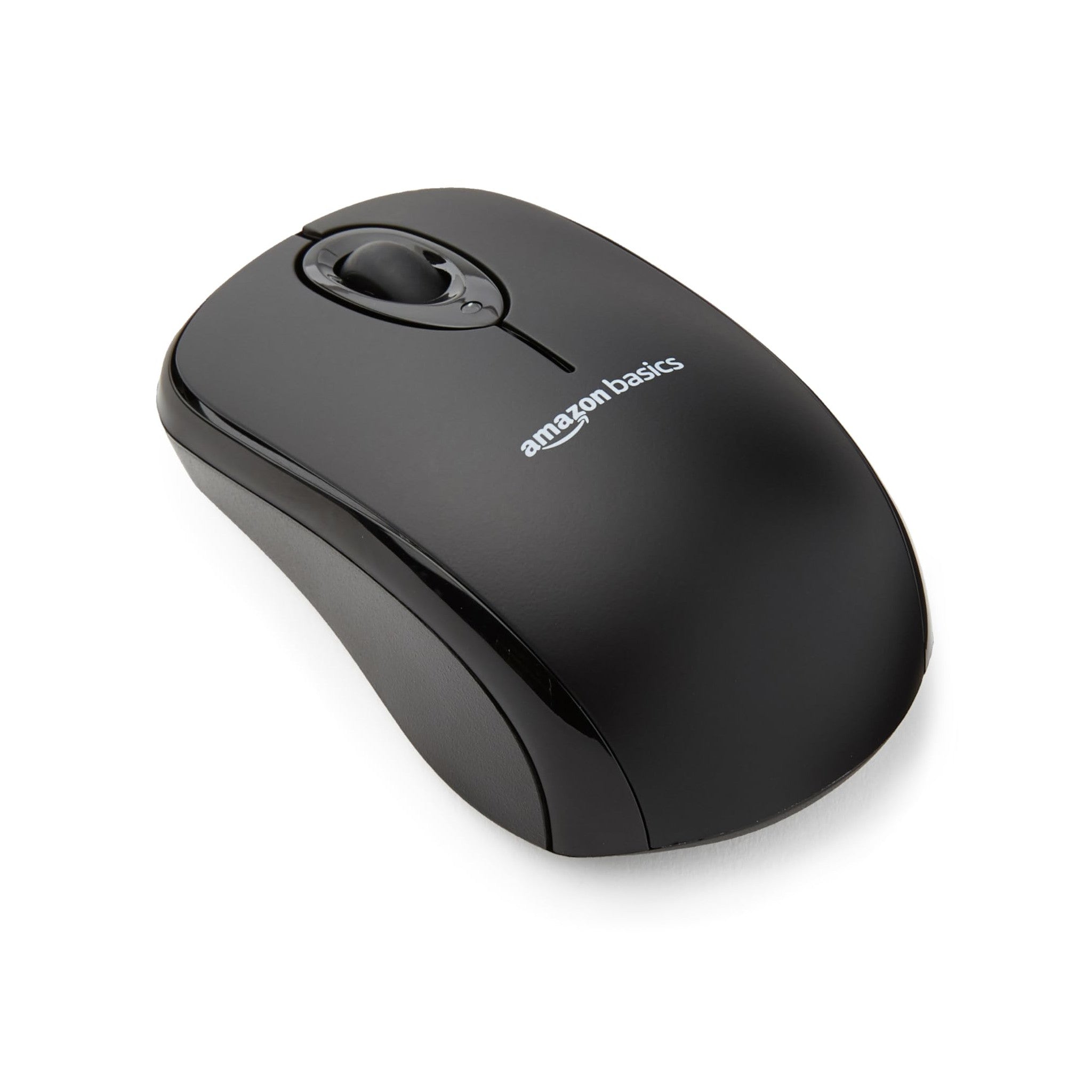 Amazon Basics Computer Mouse Wireless, Ergonomic, 2.4 GHz Optical, DPI Adjustable, Compatible With PC, Mac, Laptop, Black - alternate view 3