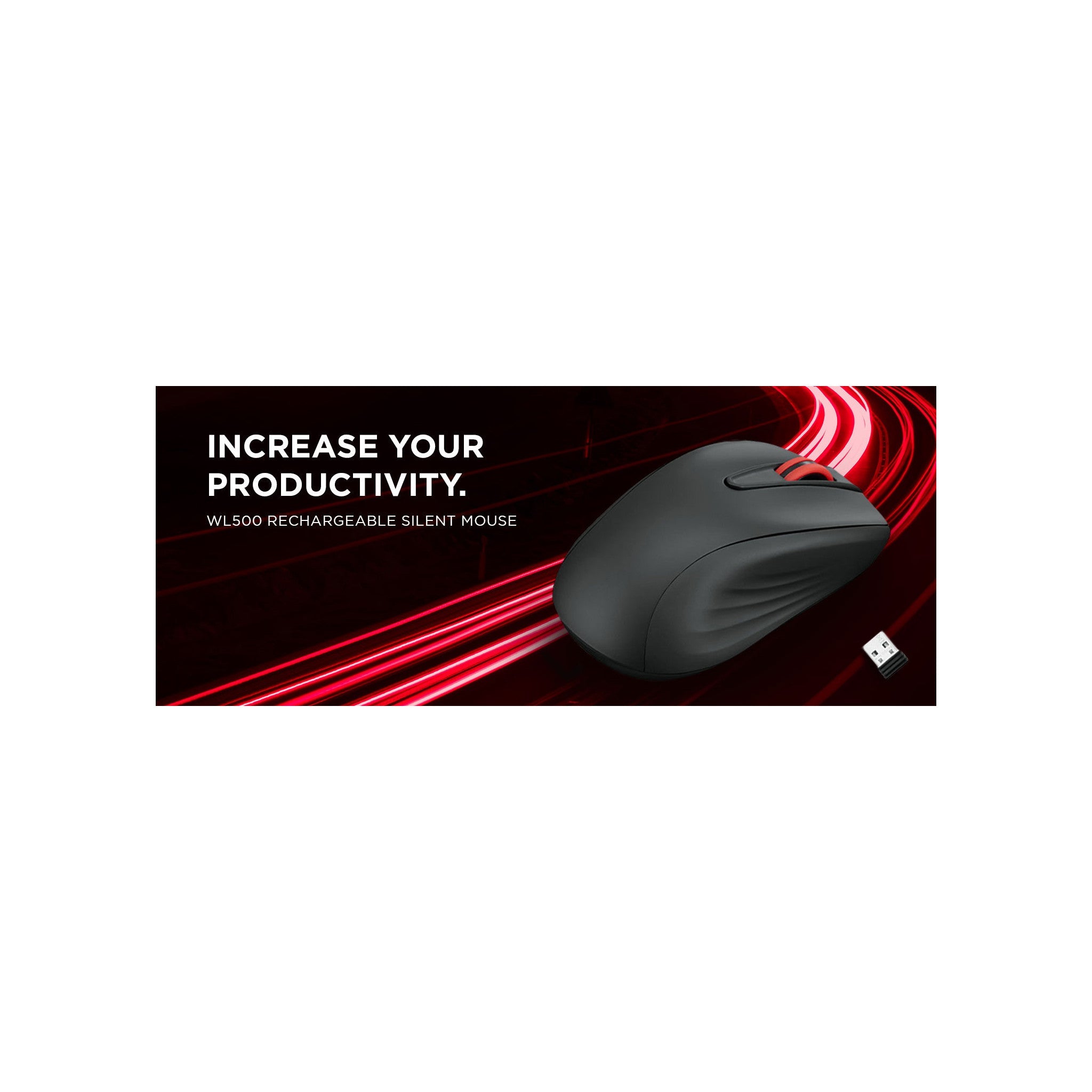 Lenovo USB-C Rechargeable Silent Mouse (WL500) - Silent Buttons, USB-C Rechargeable, Ambidextrous Grip, Adjustable DPI - Plug-and-Play 2.... - alternate view 2