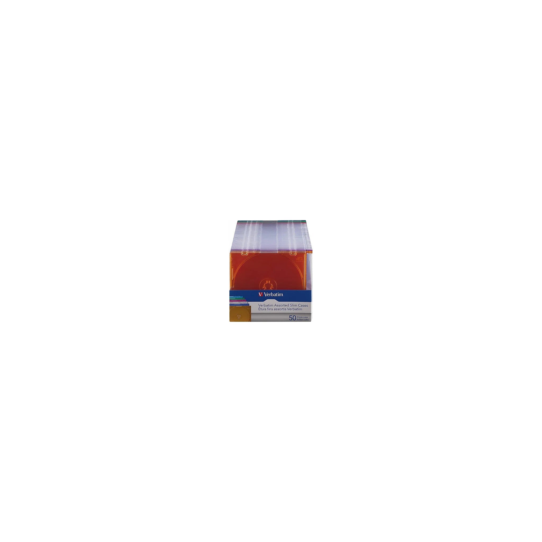 Verbatim CD DVD Blu-Ray Clear Slim Jewel Cases, 5.2 mm – 25 Pack