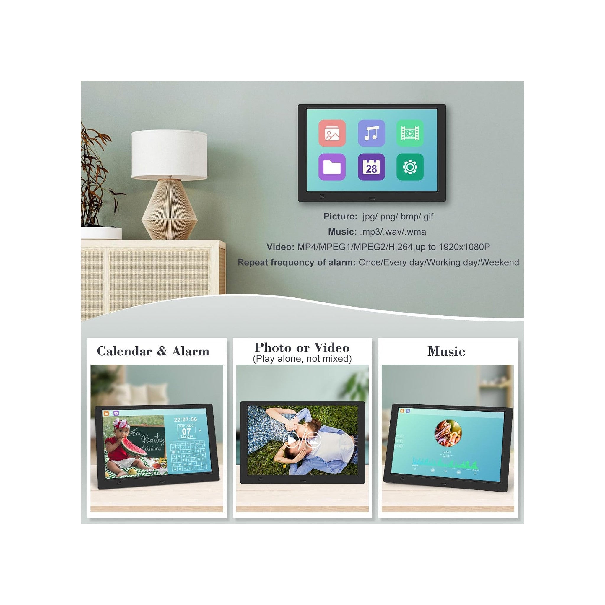 KECAG 10.1-inch digital picture frame — image 1