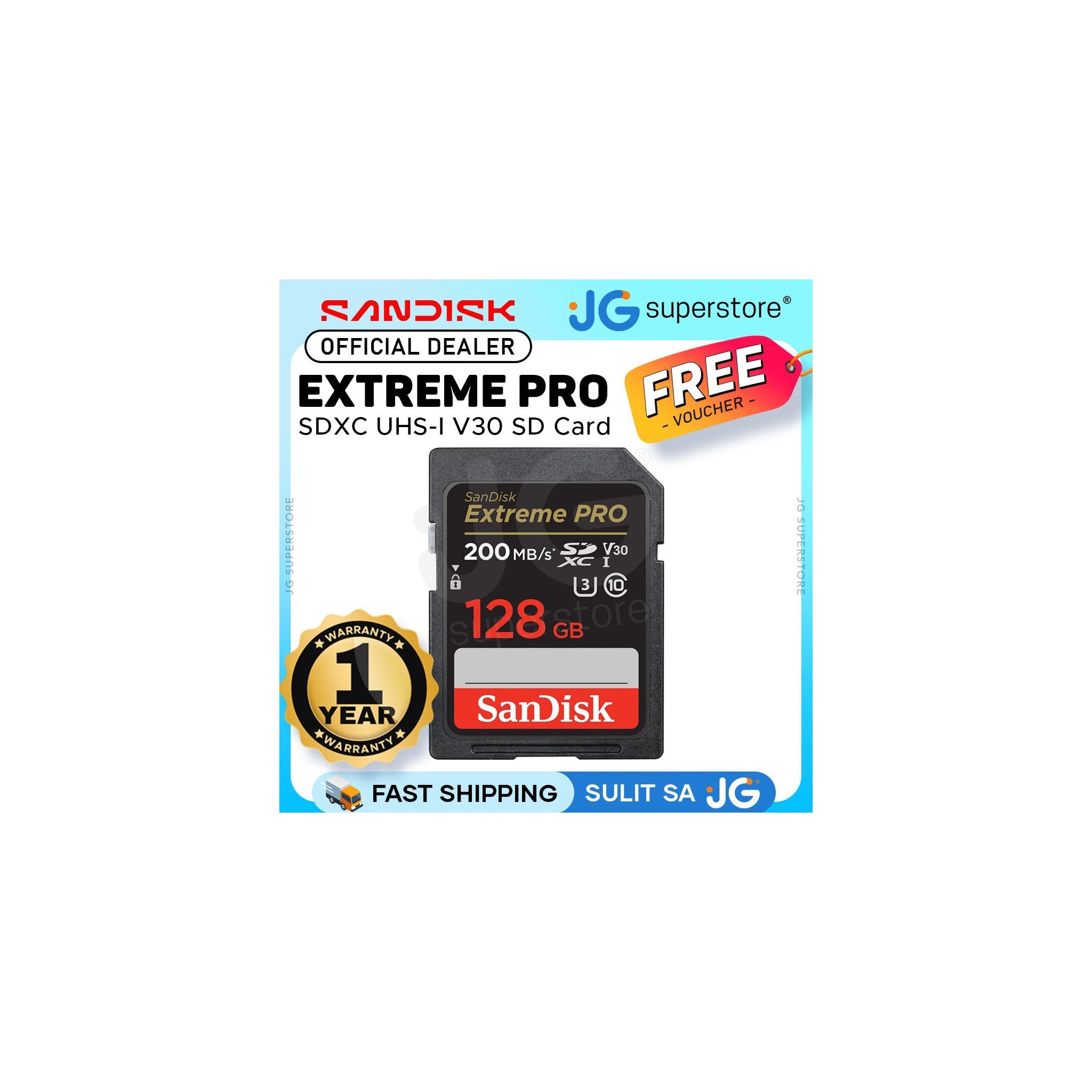 SanDisk 128GB Extreme PRO SDXC card — image 1