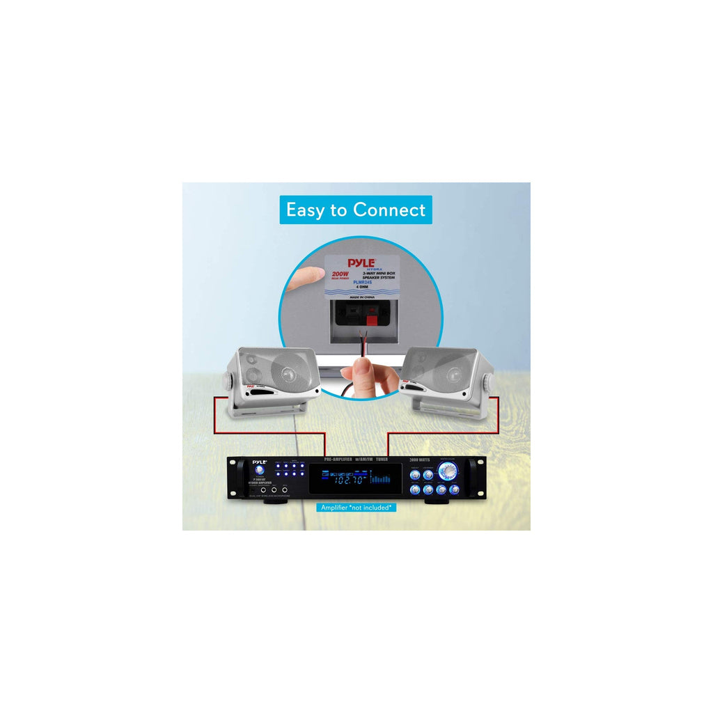 Pyle PLMR24 white outdoor speakers — image 1