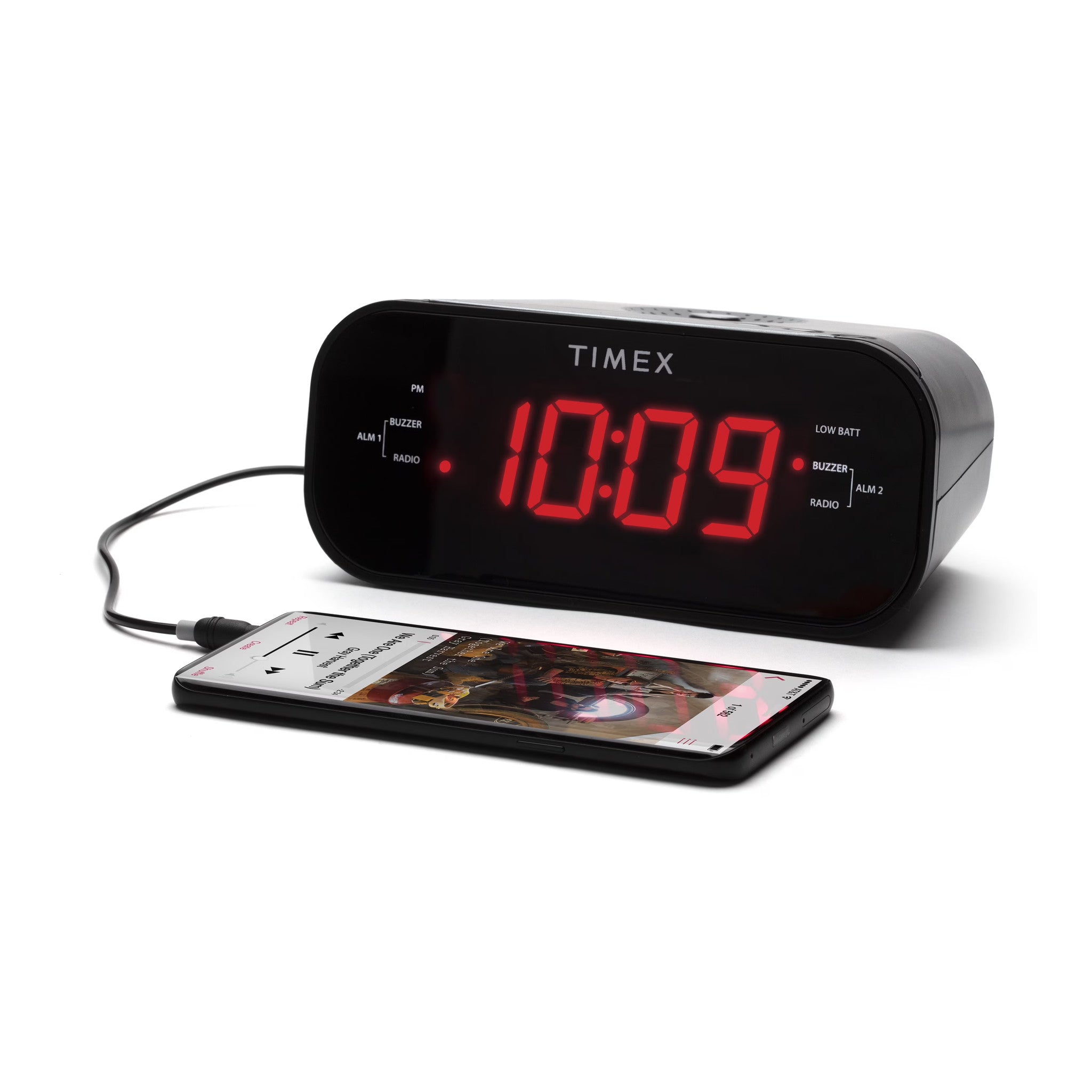 Timex T231G AM/FM Dual Alarm Clock Radio with 1.2-Inch Display and Line-in Jack (Gunmetal) - alternate view 3