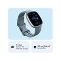 Fitbit Versa 4 Fitness Smartwatch with Daily Readiness, GPS, 24/7 Heart Rate, 40+ Exercise Modes, Sleep Tracking and more, Waterfall Blue/Platinum, One Size (S & L Bands Included) - image 1