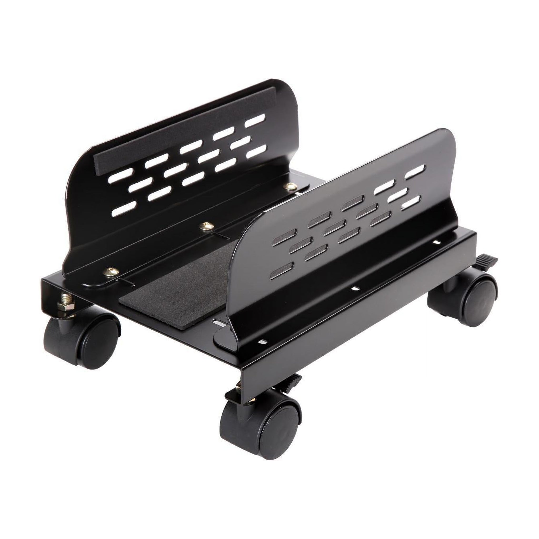 Slim Computer PC or UPS Metal Floor Stand with Adjustable Width and Locking Caster Wheels - image 1