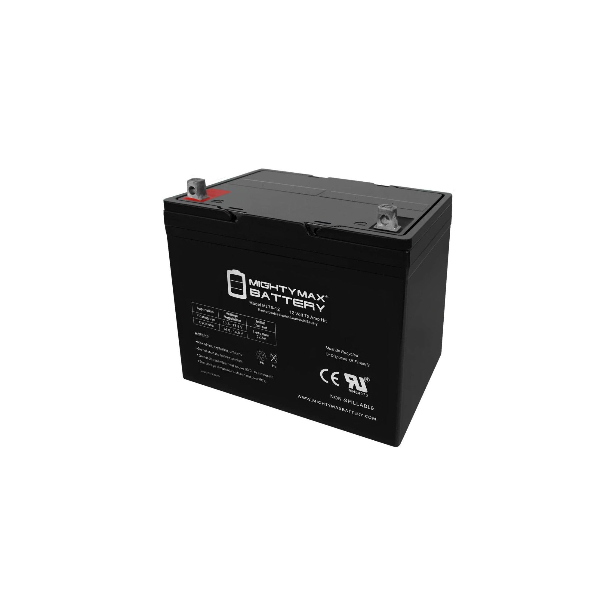 Mighty Max Battery ML8-12 - 12 Volt 8 AH, F1 Terminal, Rechargeable SLA AGM Battery - image 2