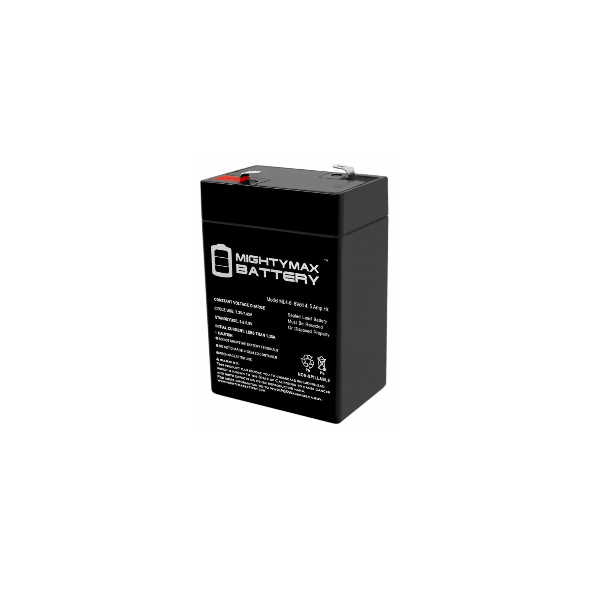 Mighty Max Battery ML7-6 - 6 Volt 7 AH, F1 Terminal, Rechargeable SLA AGM Battery, Mighy Max Product - image 2