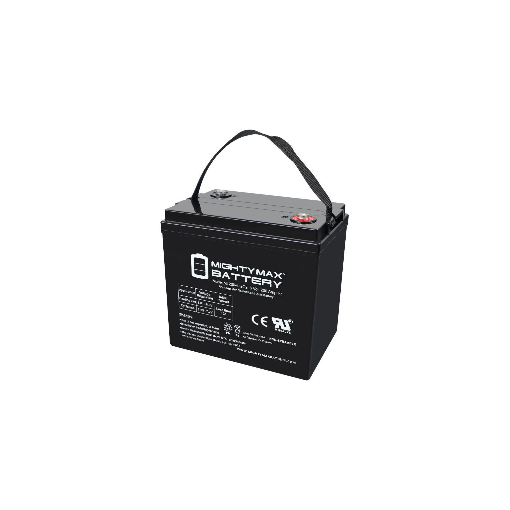Mighty Max Battery ML7-6 - 6 Volt 7 AH, F1 Terminal, Rechargeable SLA AGM Battery, Mighy Max Product - image 3