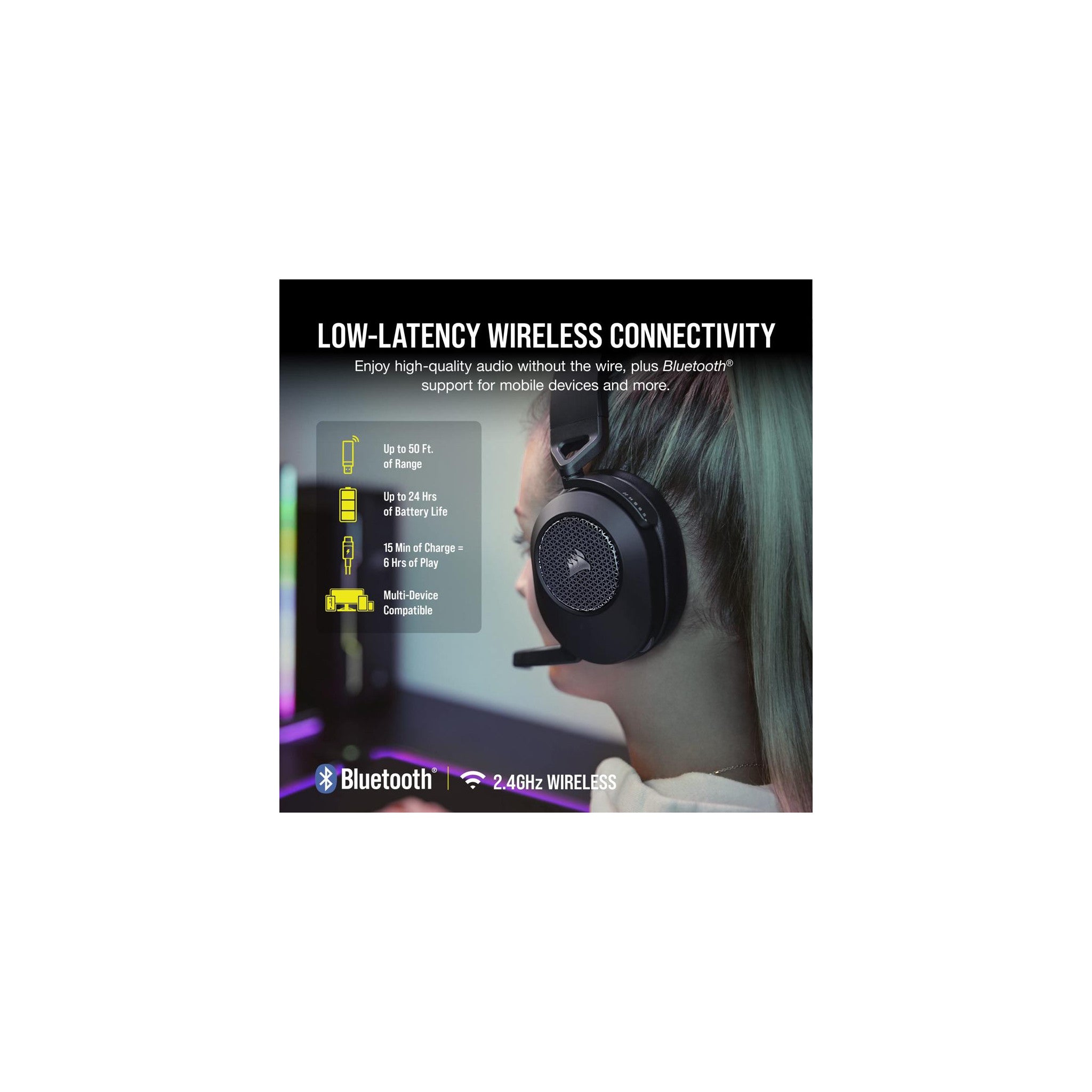 CORSAIR HS65 SURROUND Multiplatform Wired Gaming Headset – Dolby Atmos – SonarWorks SoundID – iCUE Compatible – PC, Mac, PS5, PS4, Xbox, Nintendo Switch, Mobile – Carbon - image 3