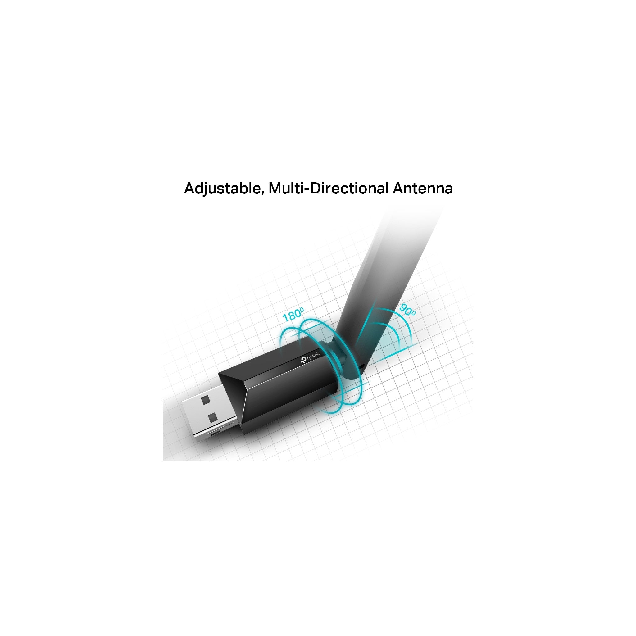 TP-Link AC600 USB WiFi Adapter for PC (Archer T2U Plus)- Wireless Network Adapter for Desktop with 2.4GHz, 5GHz High Gain Dual Band 5dBi Antenna, Supports Win11/10/8.1/8/7/XP, Mac OS 10.9-10.14, Black - image 3