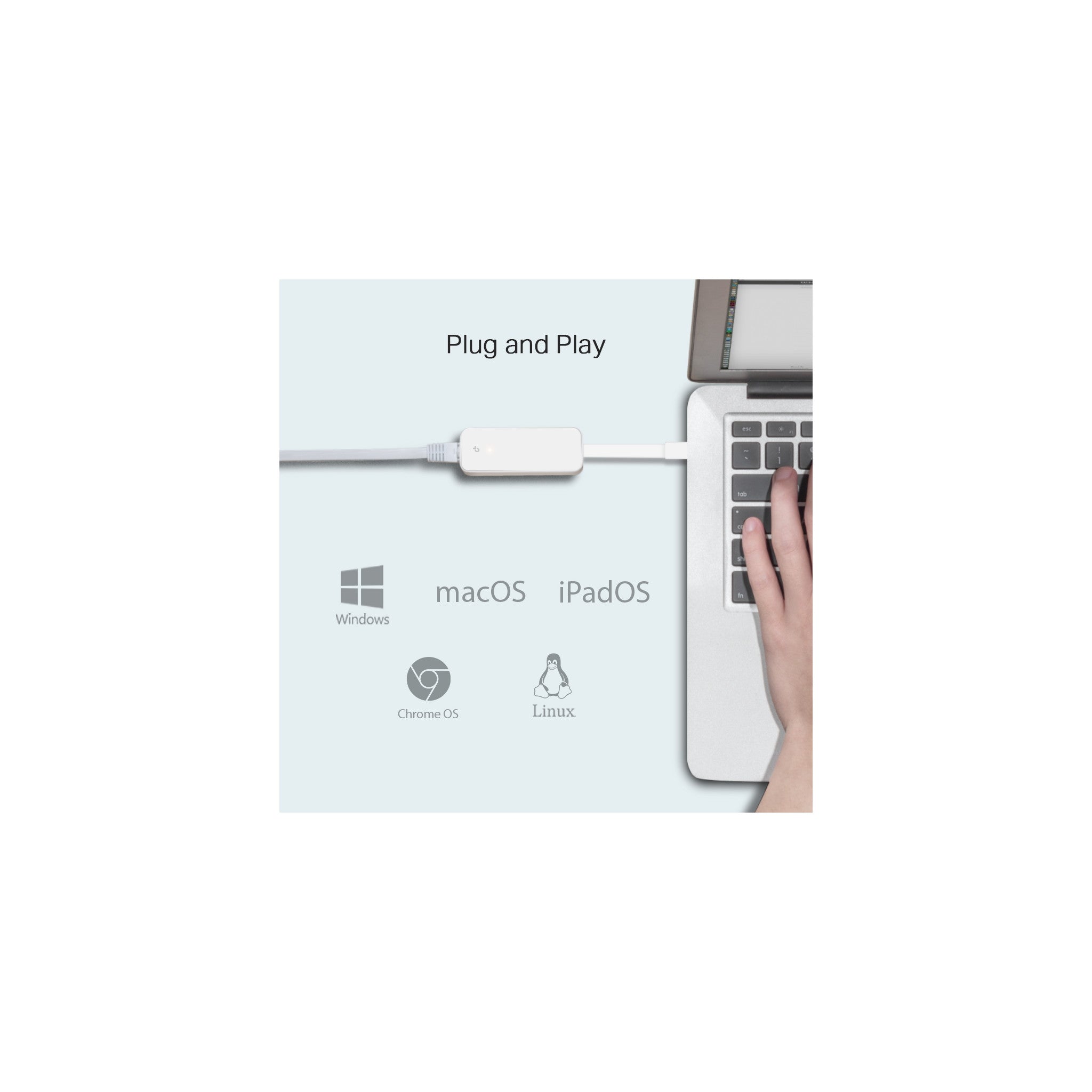 TP-Link USB C To Ethernet Adapter(UE300C), RJ45 To USB C [Thunderbolt 3/4 Compatible] Type-C Gigabit Ethernet LAN Network Adapter, Compatible With Apple MacBook Pro 2017-2023, MacBook Air, And More - image 2