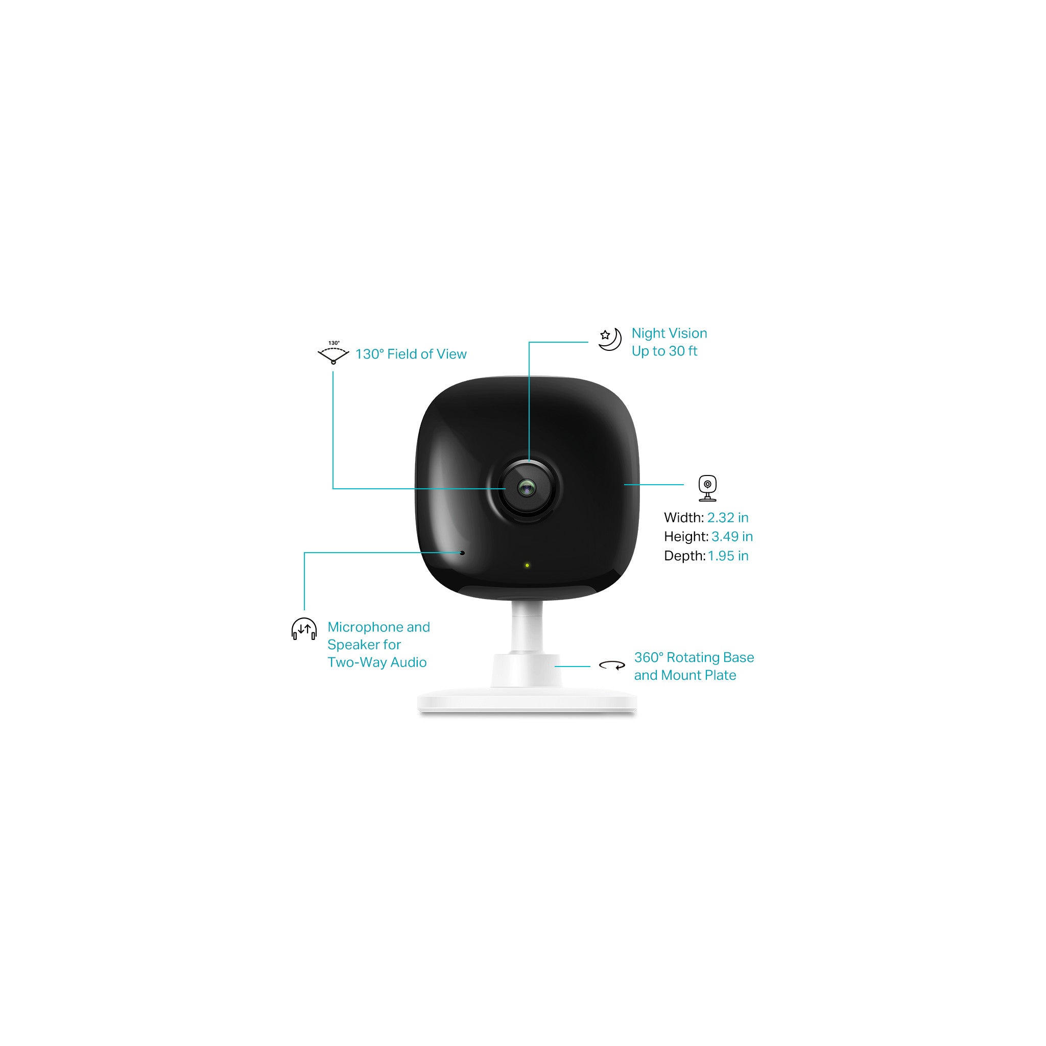 Kasa Smart Security Camera for Baby monitor, 1080p HD Indoor-Camera for Home Security with Motion Detection, Two-Way Audio, Night Vision, Cloud & SD Card Storage, Works with Alexa & Google Home (EC60) - image 3
