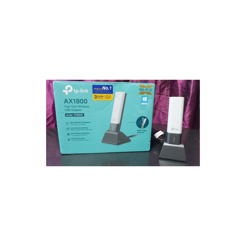 TP-Link AX1800 WiFi 6 USB Adapter for Desktop PC (Archer TX21UH) Wireless Network Adapter with 2.4GHz, 5GHz, MU-MIMO, OFDMA, High Gain Dual Band 5dBi Antenna, WPA3, Supports Windows 11/10 - image 1