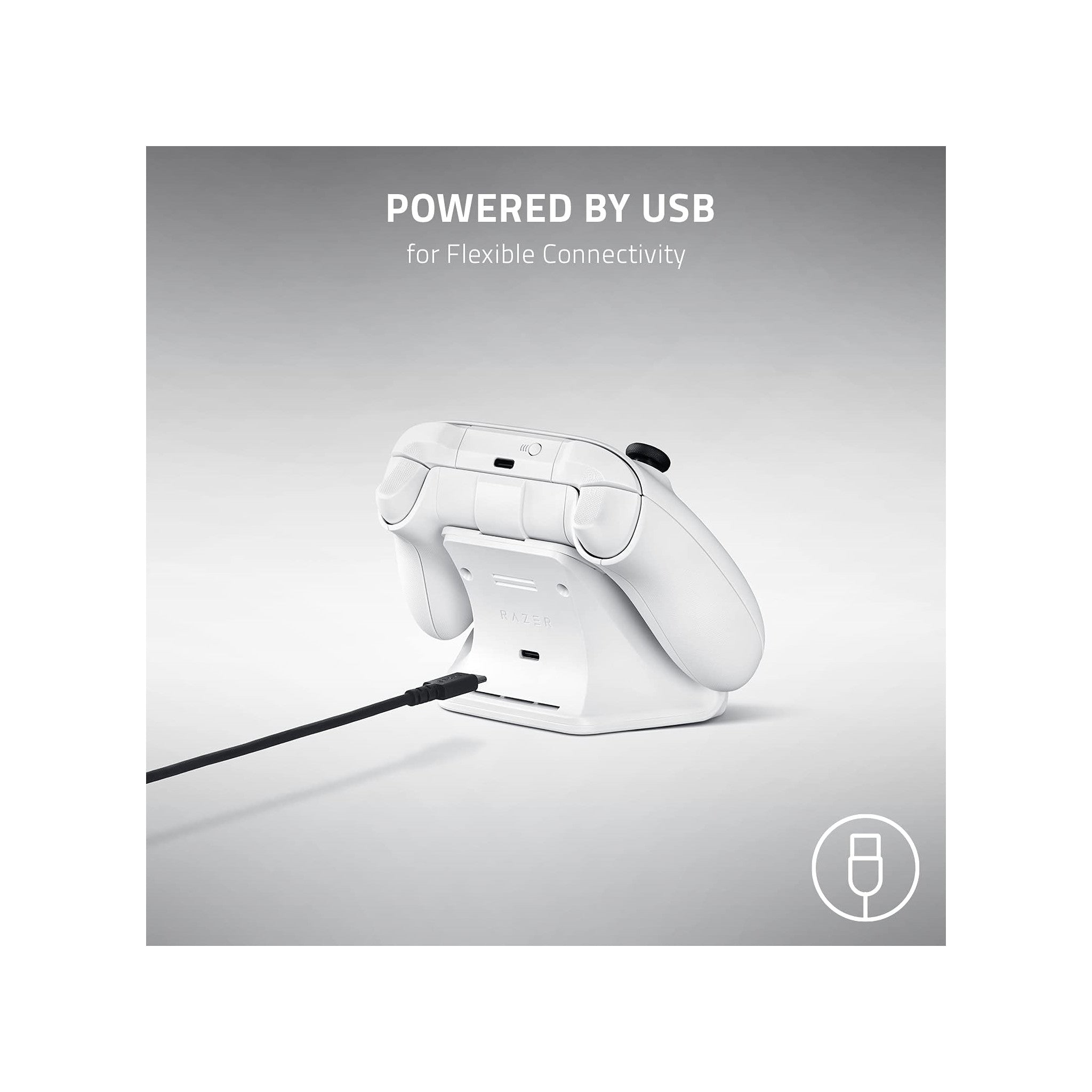 Razer Universal Quick Charging Stand for Xbox Series X|S: Magnetic Secure Charging - Perfectly Matches Xbox Wireless Controllers - USB Powered - Lunar Shift (Controller Sold Separately) - image 2