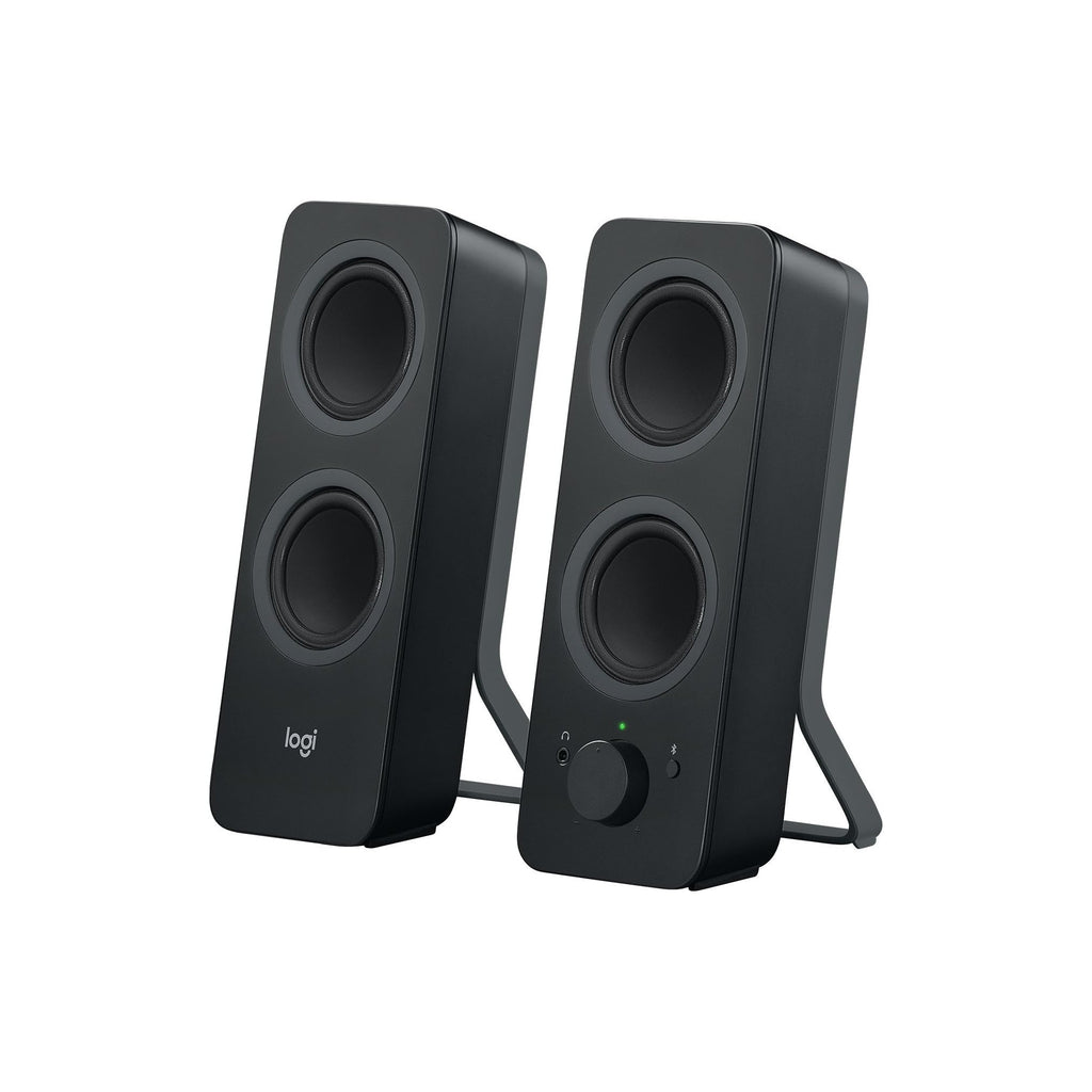 Amazon Basics Bluetooth and USB Computer Speakers with Blue Lighting, Large, Black - image 3