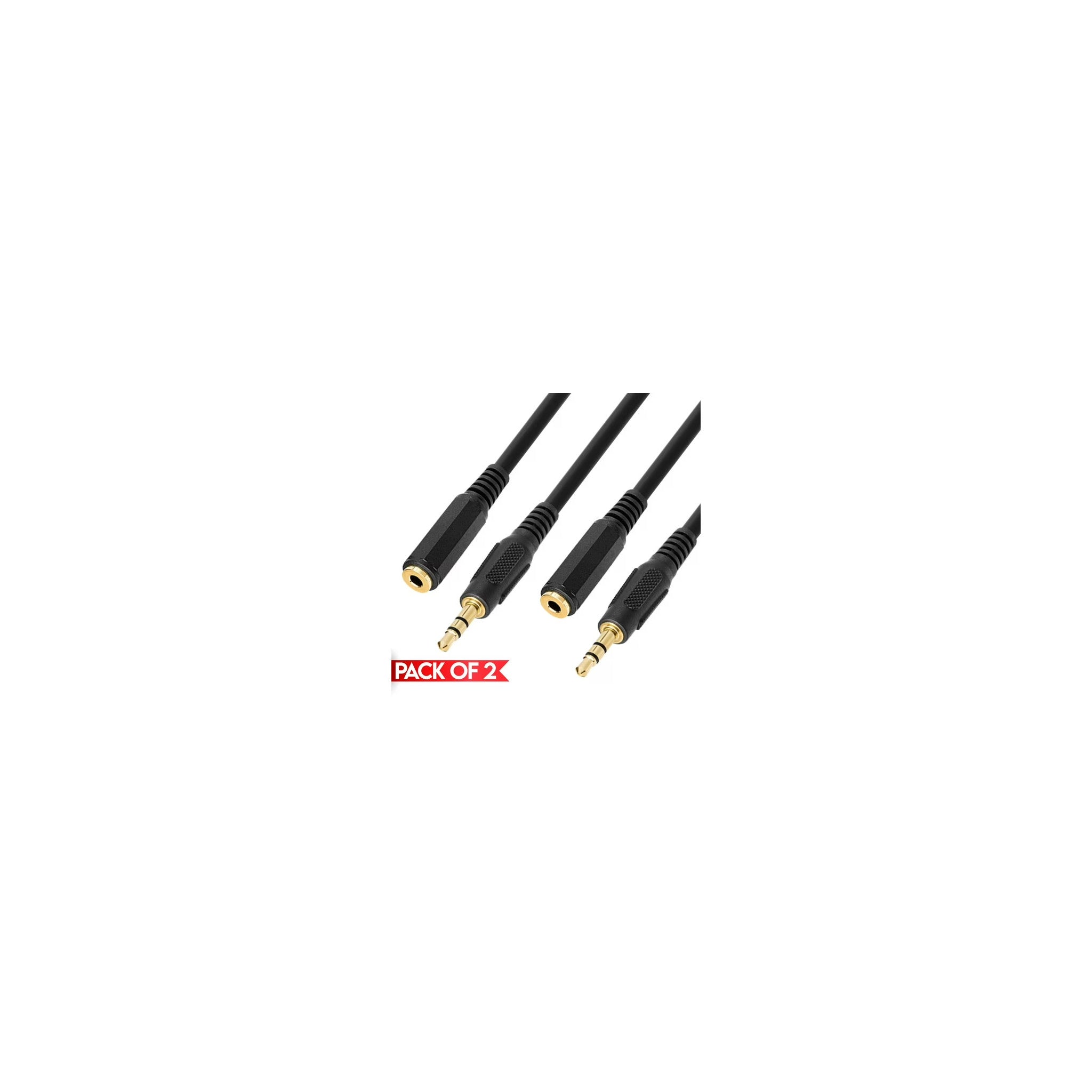Amazon Basics 3.5mm Aux Jack Audio Extension Cable, Male to Female, Adapter for Headphone or Smartphone, 6 Foot, Black - image 3