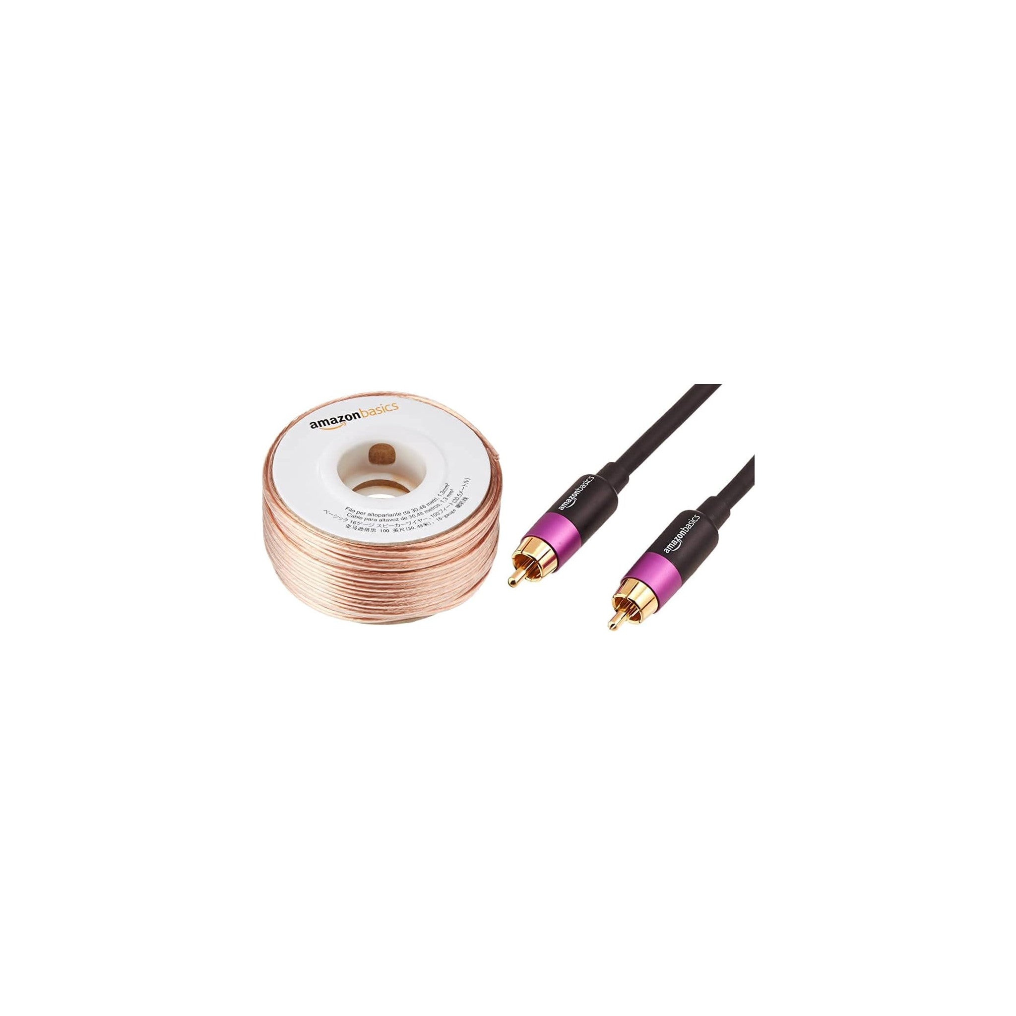 Amazon Basics 1 RCA Audio Cable for Subwoofer, Amplifiers, Active Speakers with Gold-Plated Plugs, Black, 35 feet - image 3