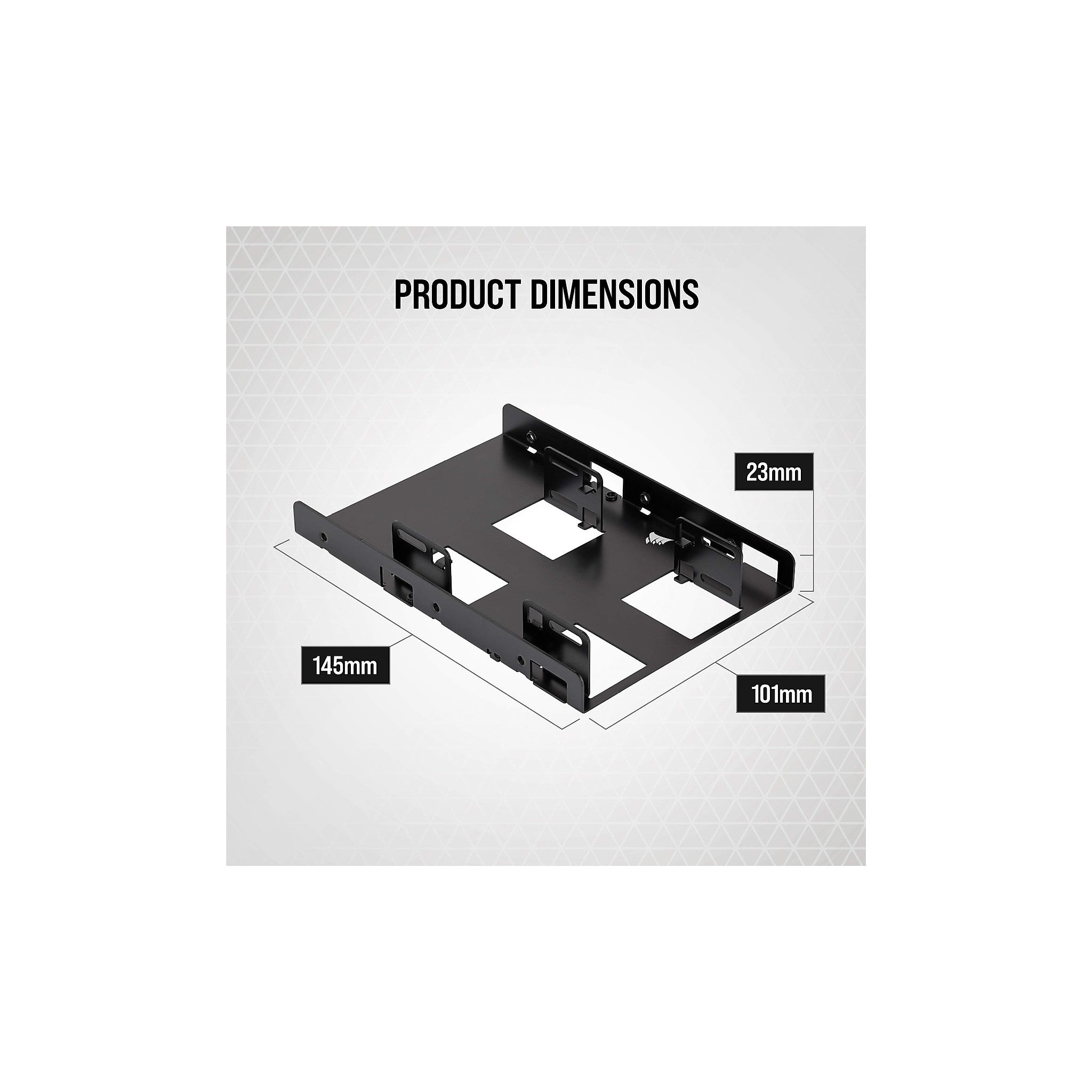 Corsair Dual SSD Mounting Bracket (3.5" Internal Drive Bay to 2.5", Easy Installation) Black - image 1