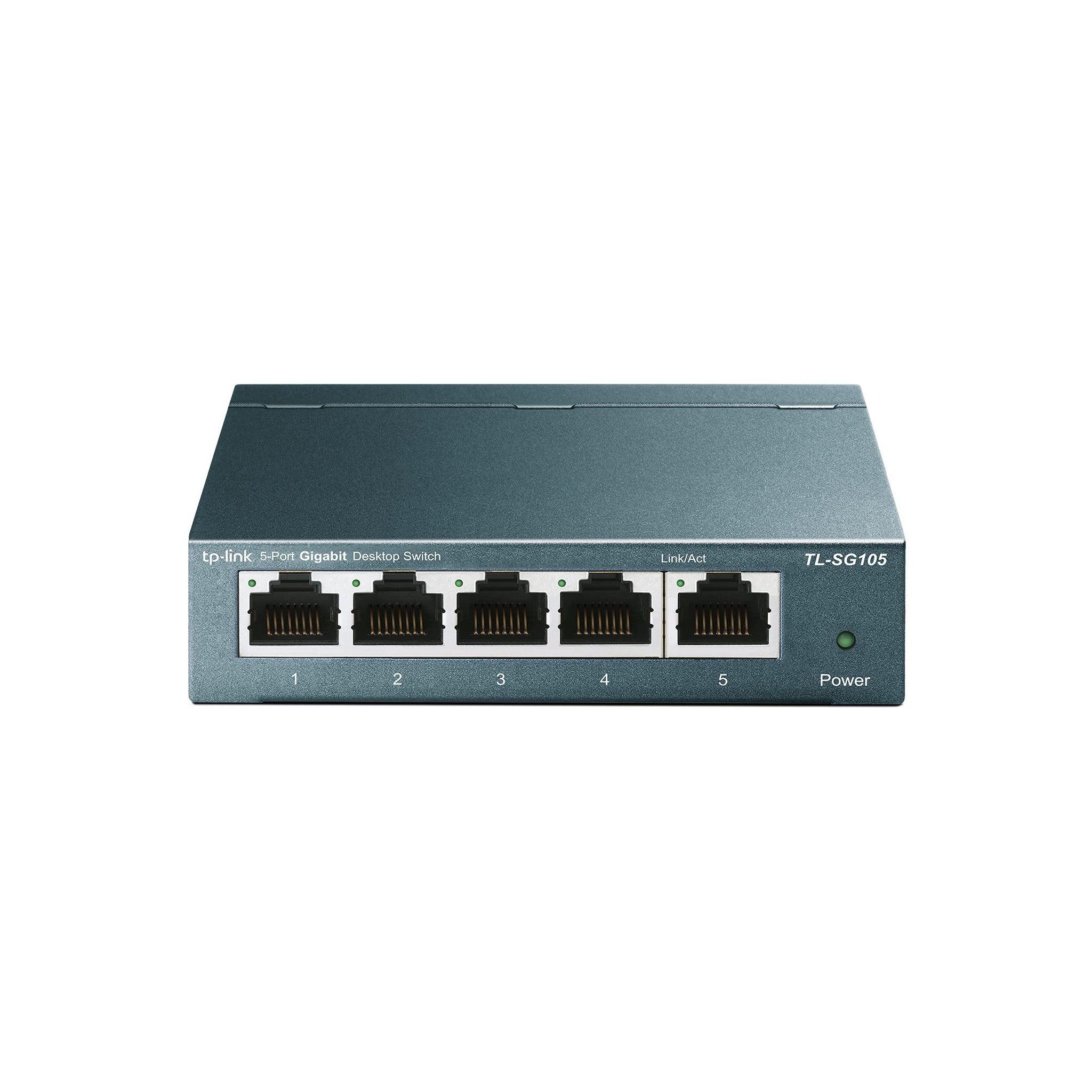 TP-Link TL-SG105, 5 Port Gigabit Unmanaged Ethernet Switch, Network Hub, Ethernet Splitter, Plug & Play, Fanless Metal Design, Shielded Ports, Traffic Optimization,Navy Blue - image 1