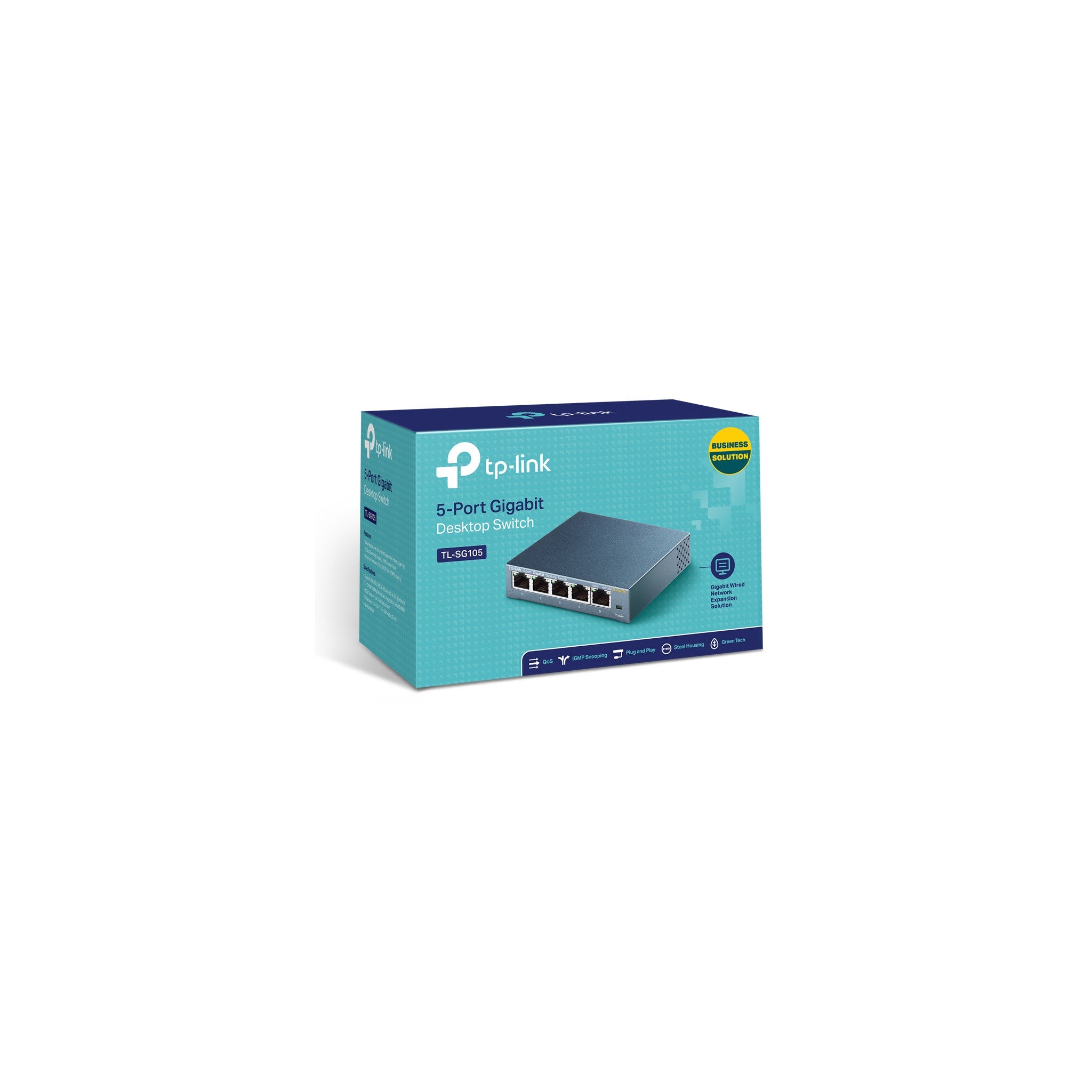 TP-Link TL-SG105, 5 Port Gigabit Unmanaged Ethernet Switch, Network Hub, Ethernet Splitter, Plug & Play, Fanless Metal Design, Shielded Ports, Traffic Optimization,Navy Blue - image 2