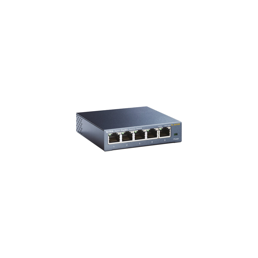TP-Link TL-SG105, 5 Port Gigabit Unmanaged Ethernet Switch, Network Hub, Ethernet Splitter, Plug & Play, Fanless Metal Design, Shielded Ports, Traffic Optimization,Navy Blue - image 3