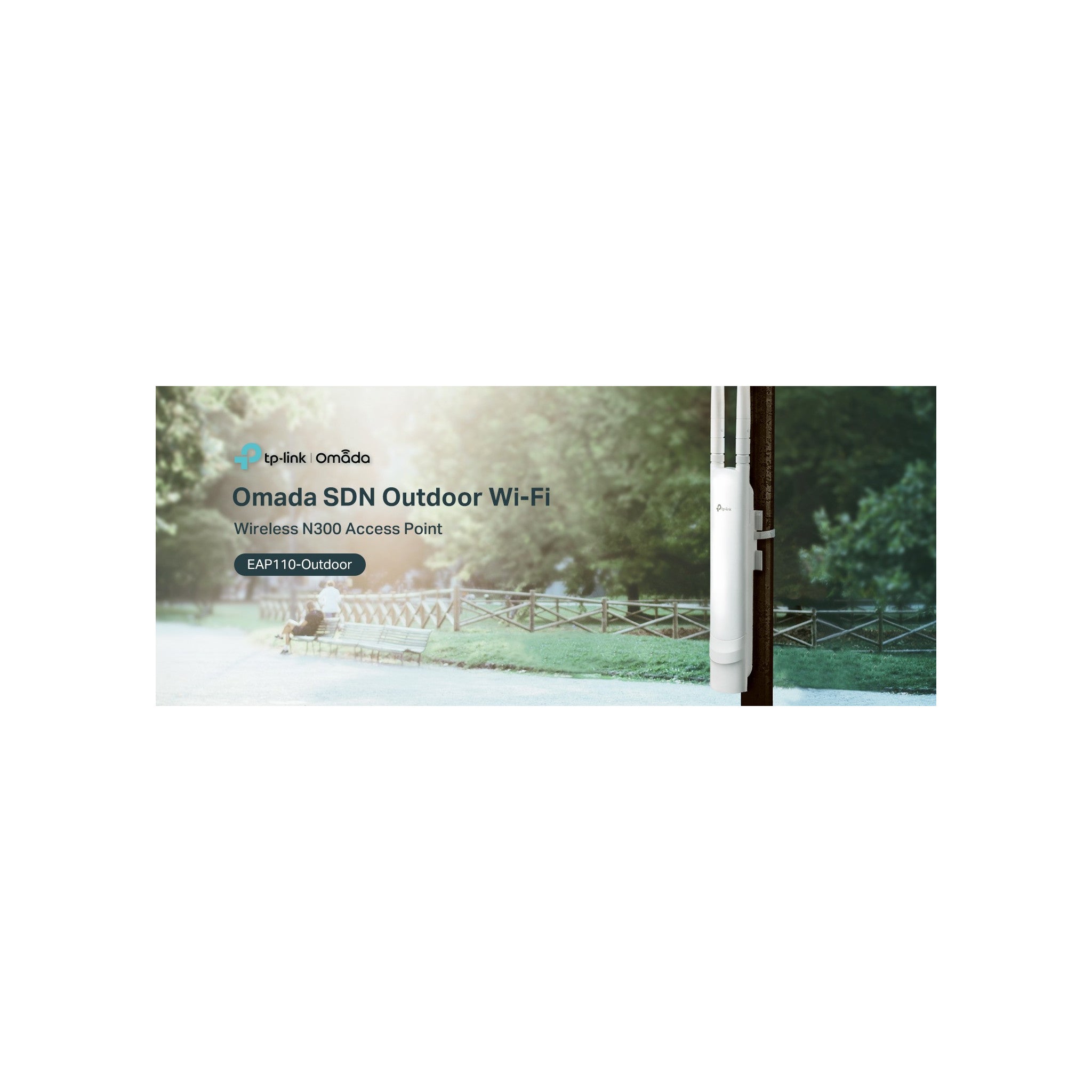 TP-Link Omada Outdoor Access Point | WiFi Extender Outdoor Universal Compatible | N300Mbps | IP65 Weatherproof | Seamless Roaming | Omada Remote Managed(EAP110-Outdoor) - image 2
