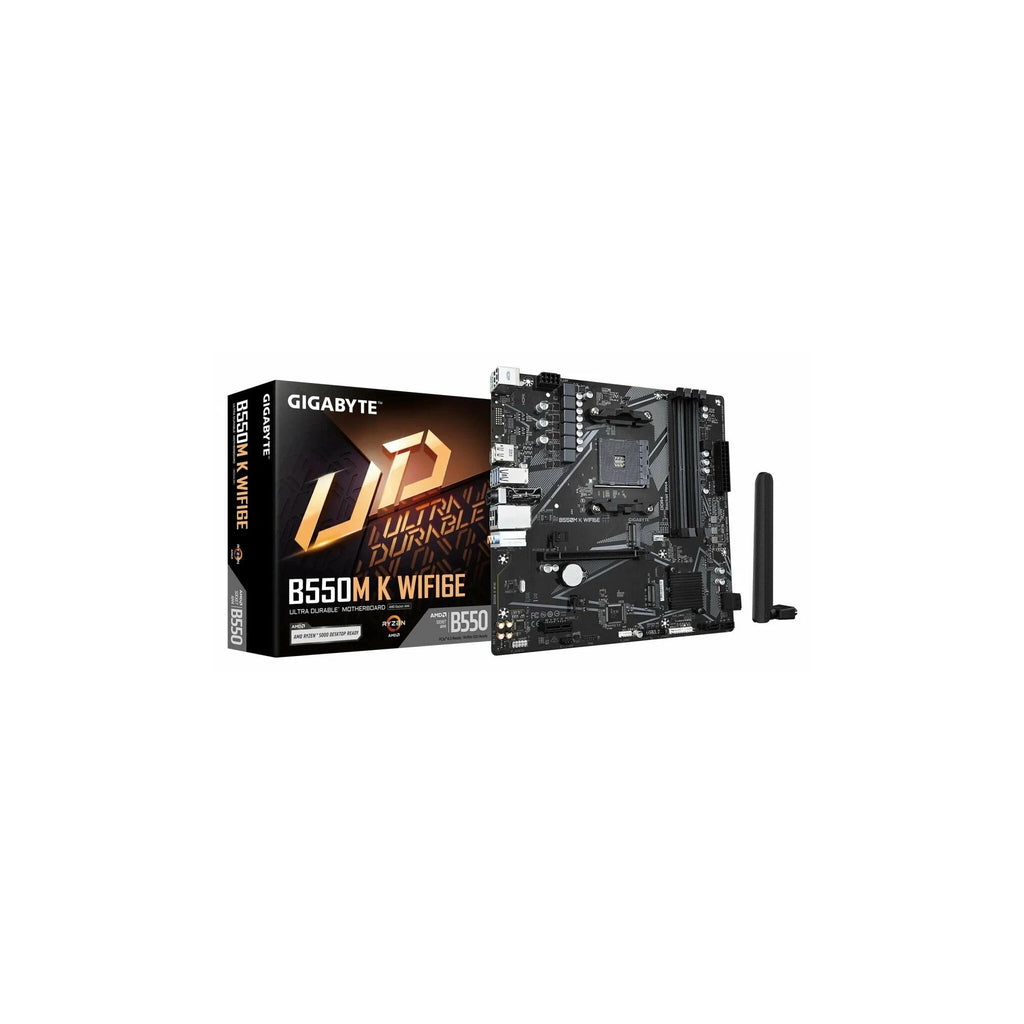 GIGABYTE B550M K Motherboard, Supports AMD AM4 Ryzen 5000 Processors, Micro-ATX, DDR4, Dual M.2, SATA 6Gb/s, Realtek GbE LAN, PCIe 4.0 - image 2