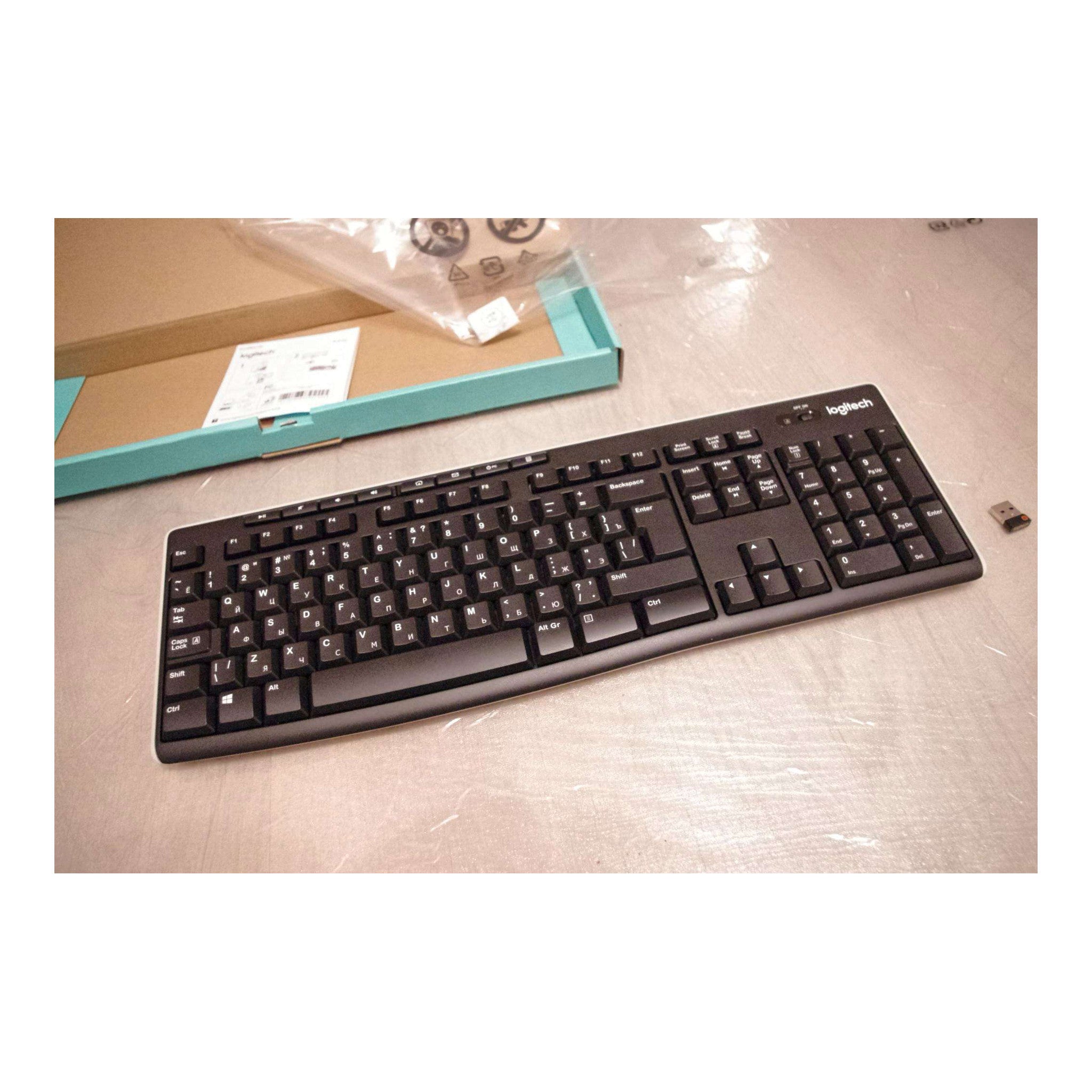 Logitech K270 Wireless Keyboard for Windows, 2.4 GHz Wireless, Full-Size, Number Pad, 8 Multimedia Keys, 2-Year Battery Life, Compatible with PC, Laptop, Black - image 1