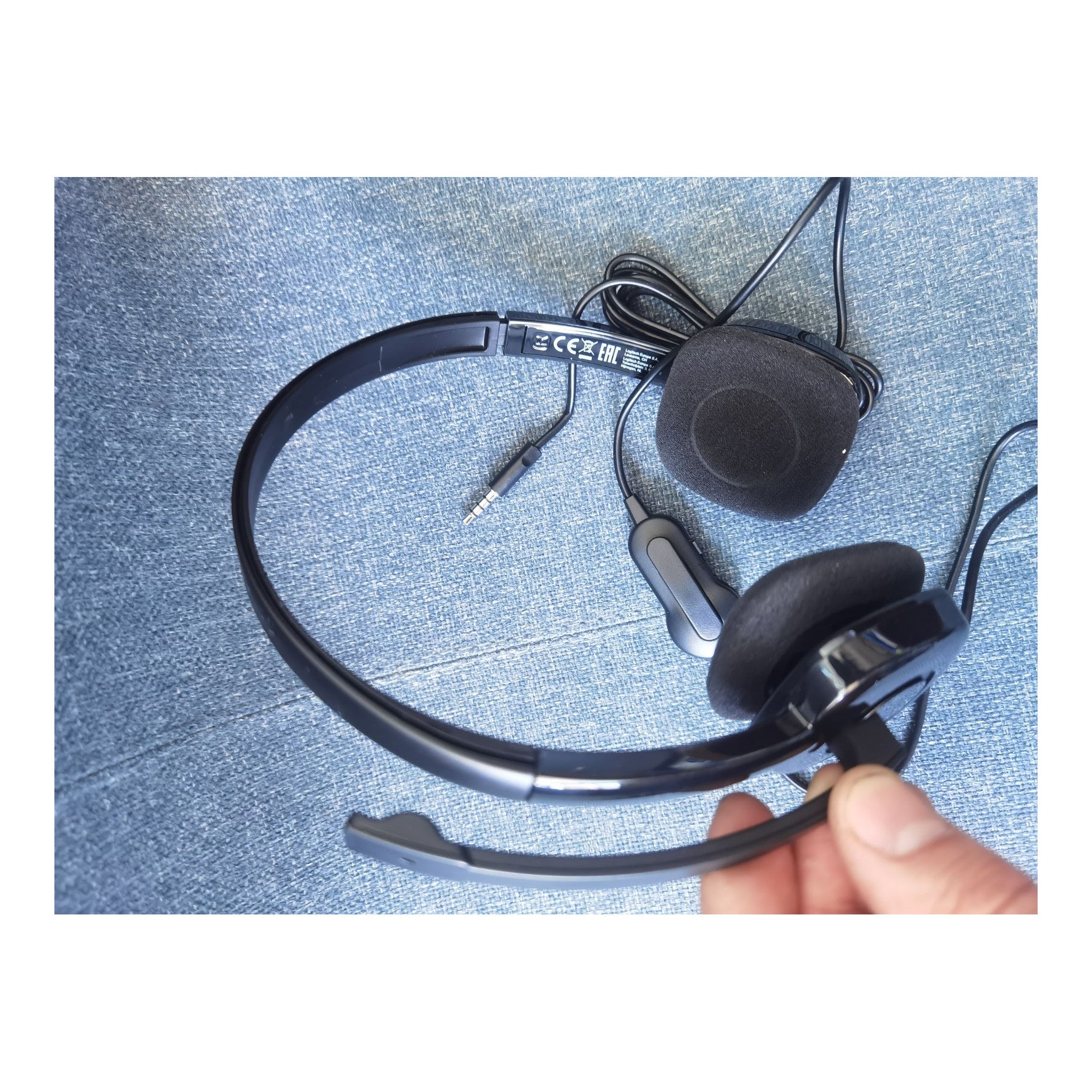 Logitech H151 Wired Headset, Analog Stereo Headphones with Rotating Noise-Cancelling Microphone, 3.5 mm Audio Jack, In-Line Controls, PC/Mac/Laptop/Tablet/Smartphone - Black - image 3