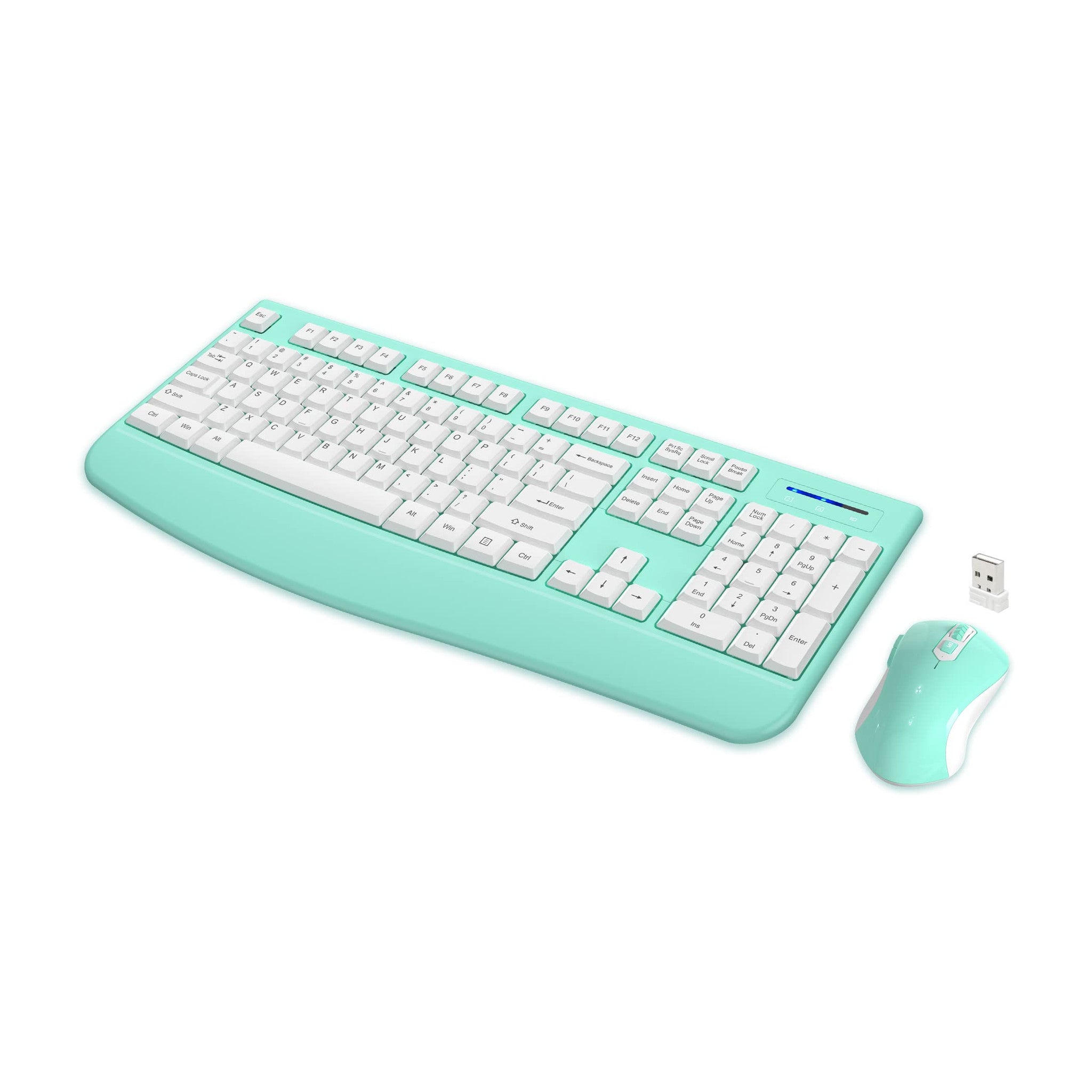 Wireless Keyboard and Mouse Combo, Full-Sized 2.4GHz Wireless Keyboard with Comfortable Palm Rest and Optical Wireless Mouse for Windows, Mac OS PC/Desktops/Computer/Laptops (Black) - image 3