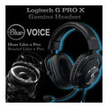 Logitech G Pro X Wired Gaming Headset: Blue VO!CE Detachable Boom Mic, DTS 7.1, 50 mm Drivers, USB/3.5mm Aux, Spare Memory Foam Ear Pads, USB DAC & Bag Included - Black - image 1