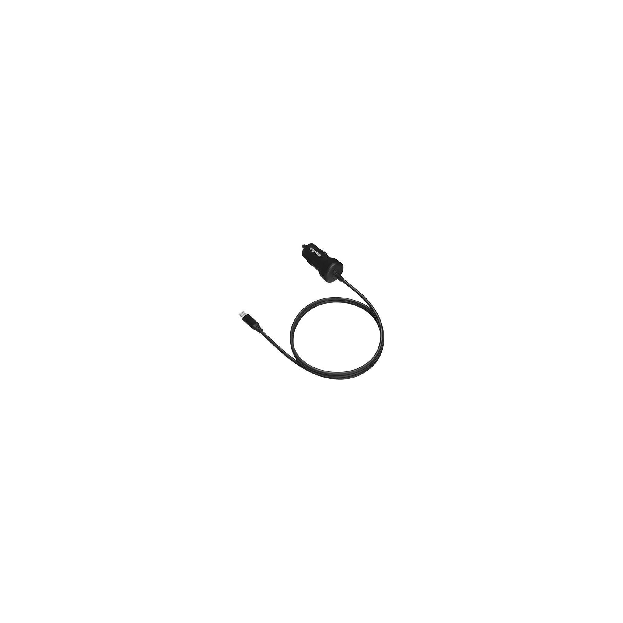 amazon basic car charger with Lightning cable 1.5 ft - image 2