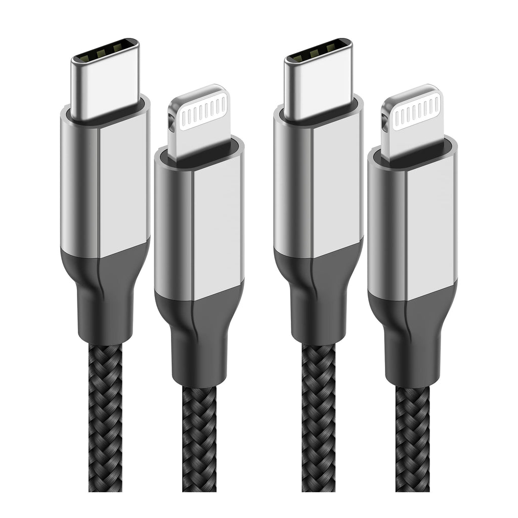 6 FT Premium braided USB-C to Lightning cable for iPhone and iPad. Supports fast charging with compatible USB-C power adapters and high-speed data syncing.Space Gray - image 2