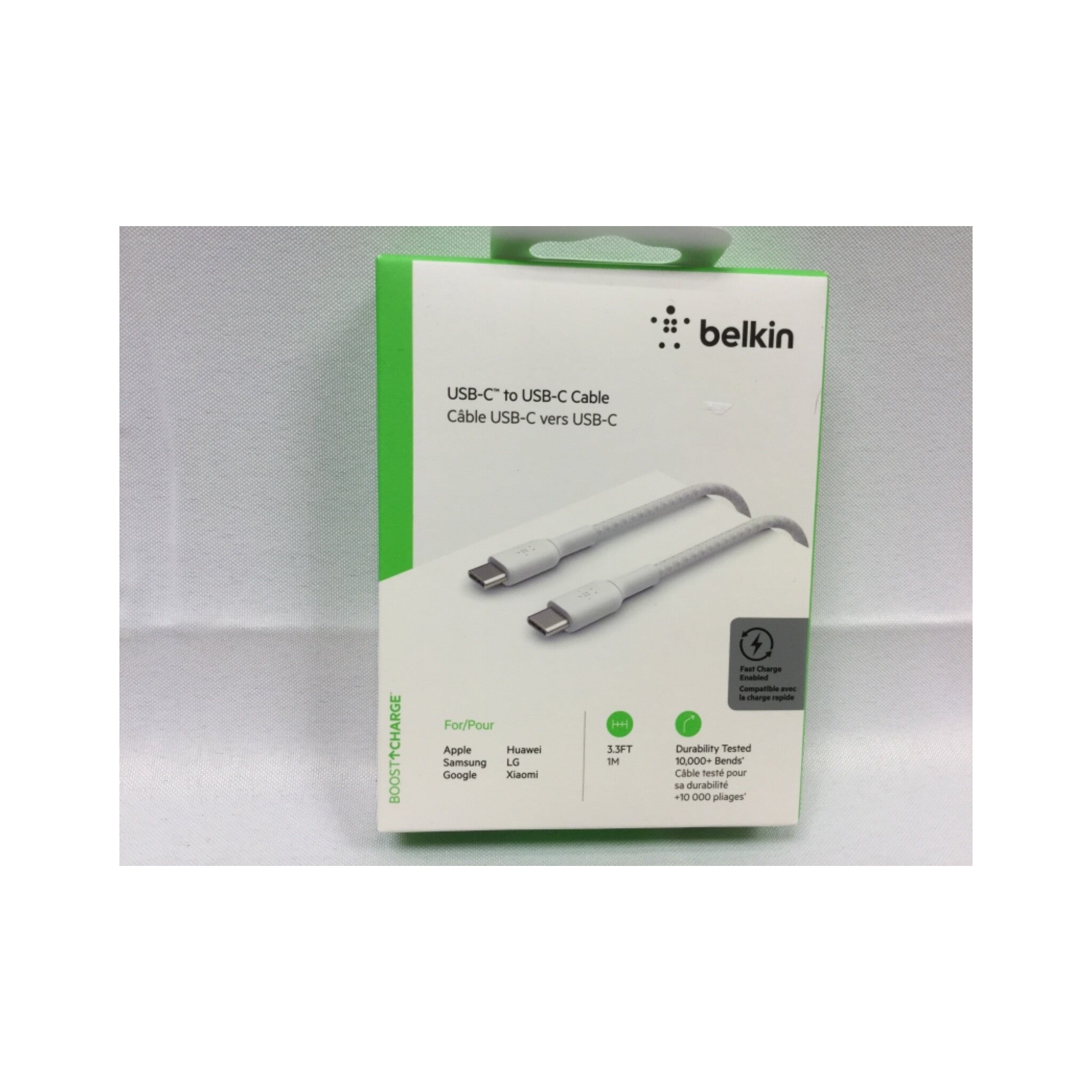 BoostCharge 3.3FT USB-A Versus USB-C Cable Compatible with Apple Samsung Google LG - White - image 3