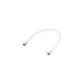 White coaxial cable with F-type male connectors - image 1