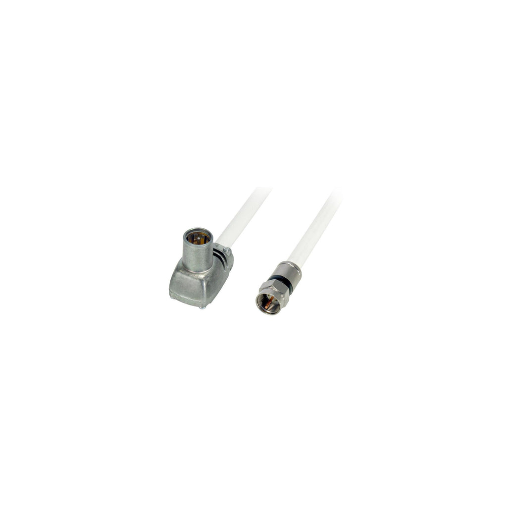 White coaxial cable with F-type male connectors - image 3