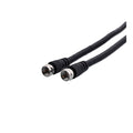 Black coaxial cable with F-type male connectors - image 1