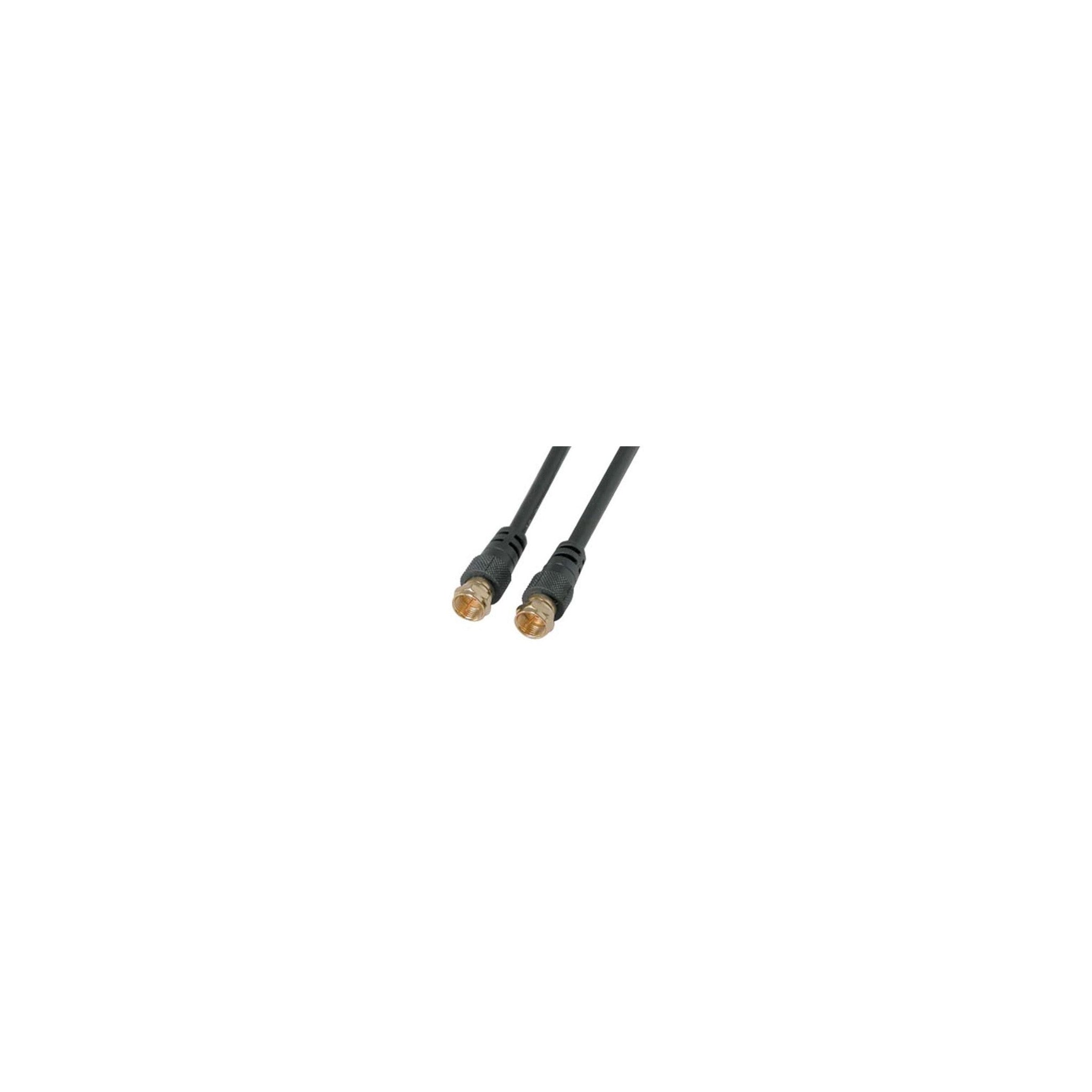 Black coaxial cable with F-type male connectors - image 3