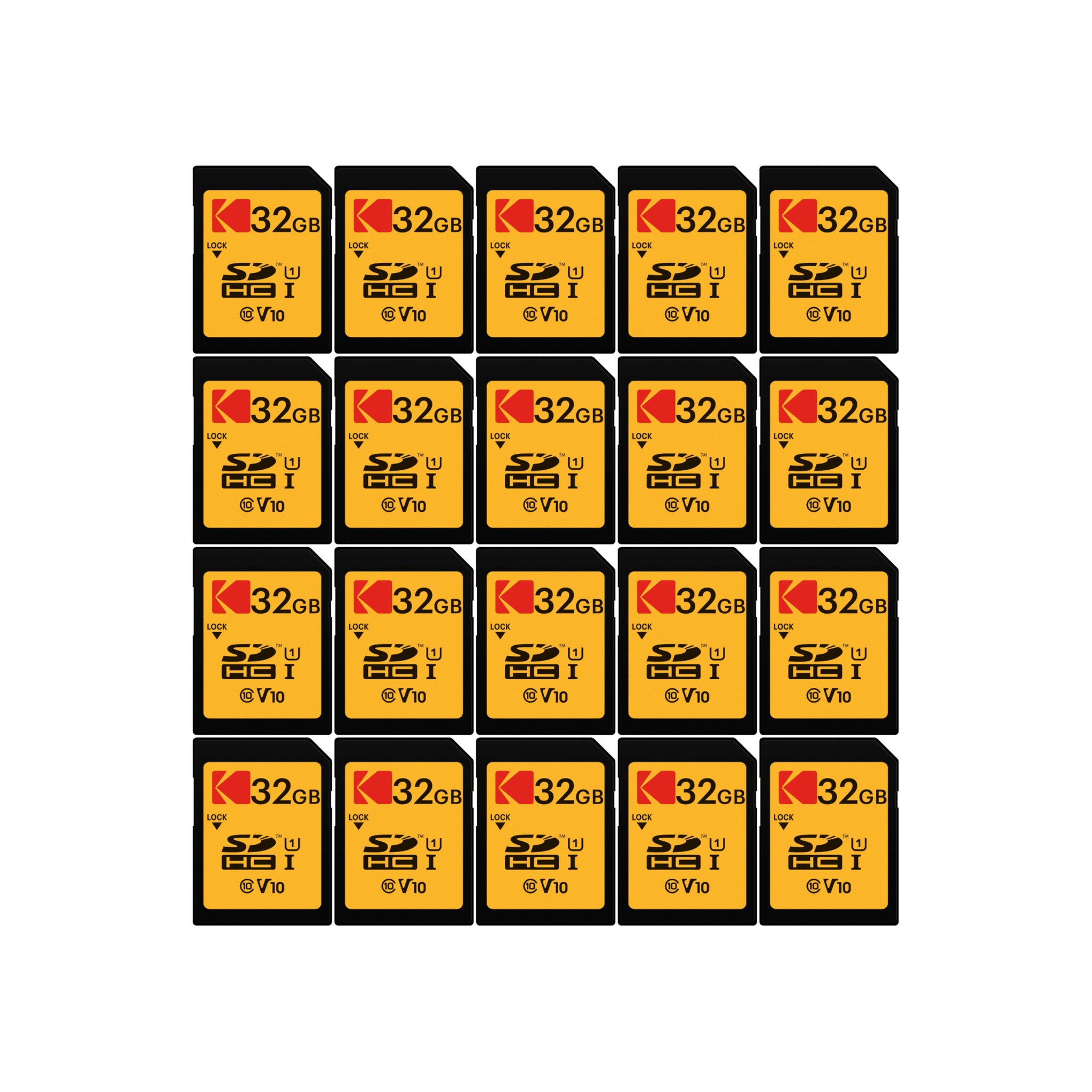 128 GB SDXC Memory Card, UHS-I, Class 10, U1, V10, yellow/black card - image 2